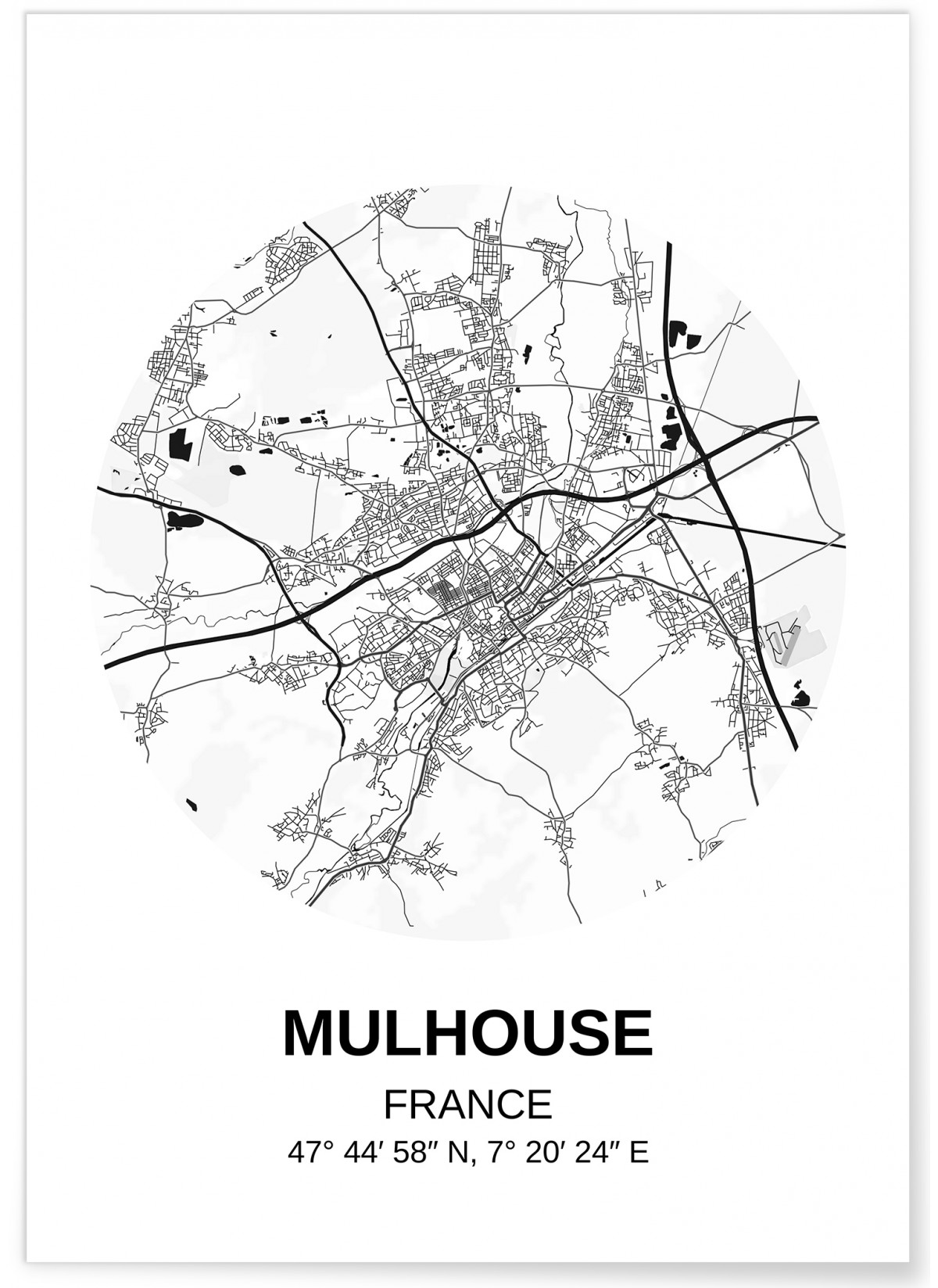 Affiche Carte Mulhouse, L'AFFICHERIE