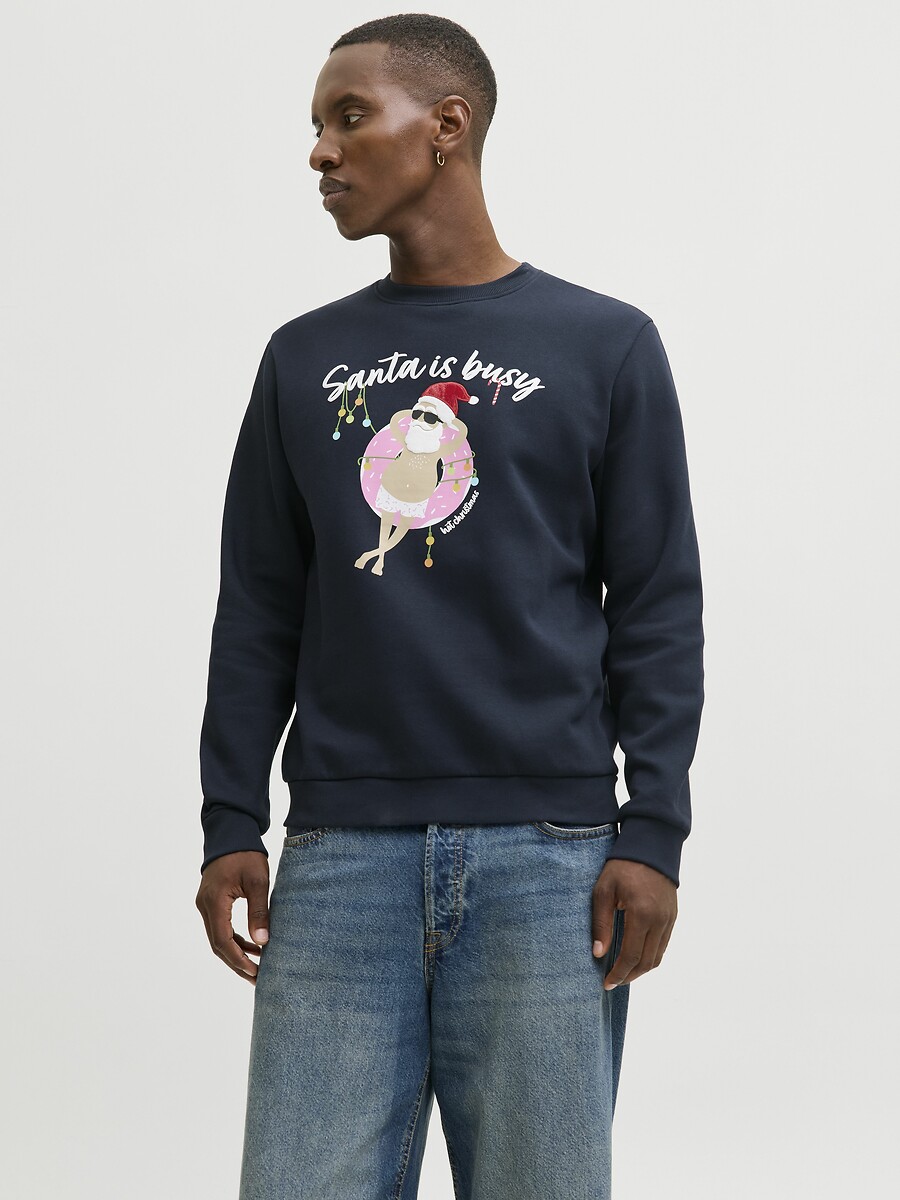 Crew Neck Christmas Sweatshirt, JACK & JONES
