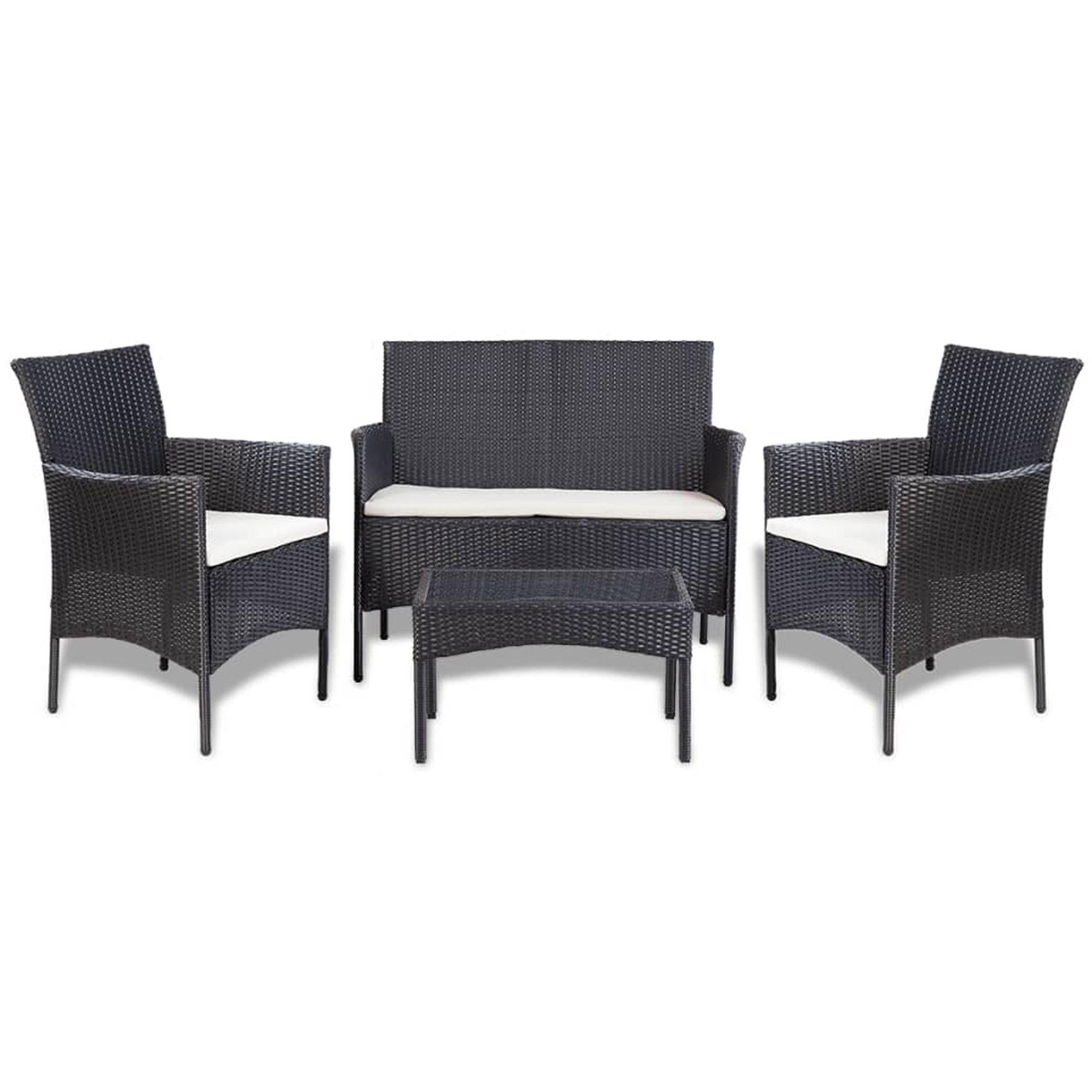 Salon détente 4 pièces avec coussins, HOME MAISON