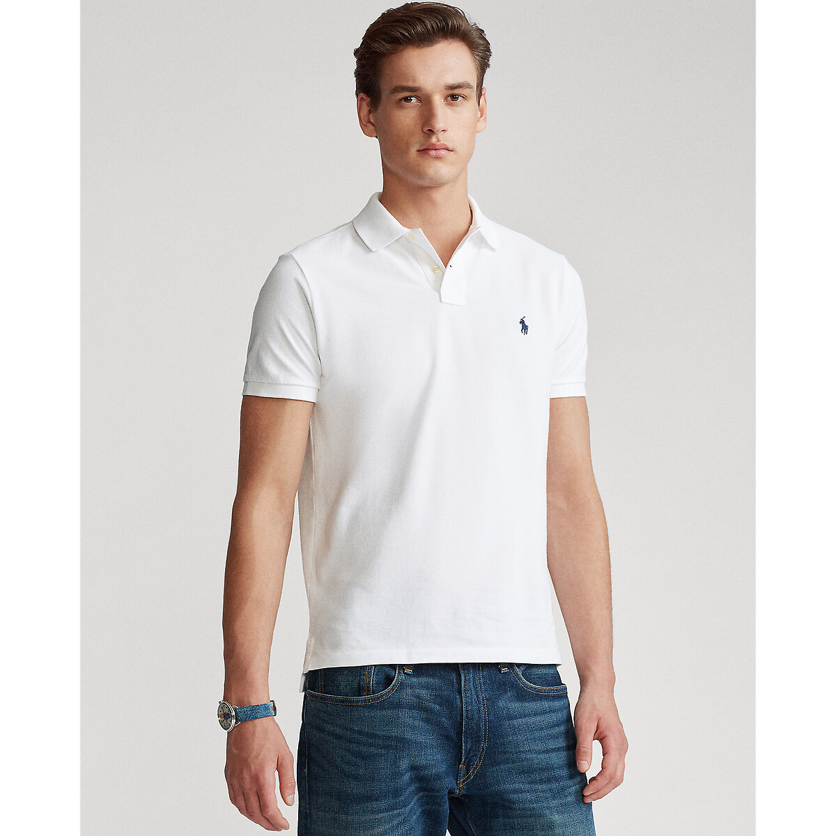 Image of Cotton Piqué Custom Fit Polo Shirt