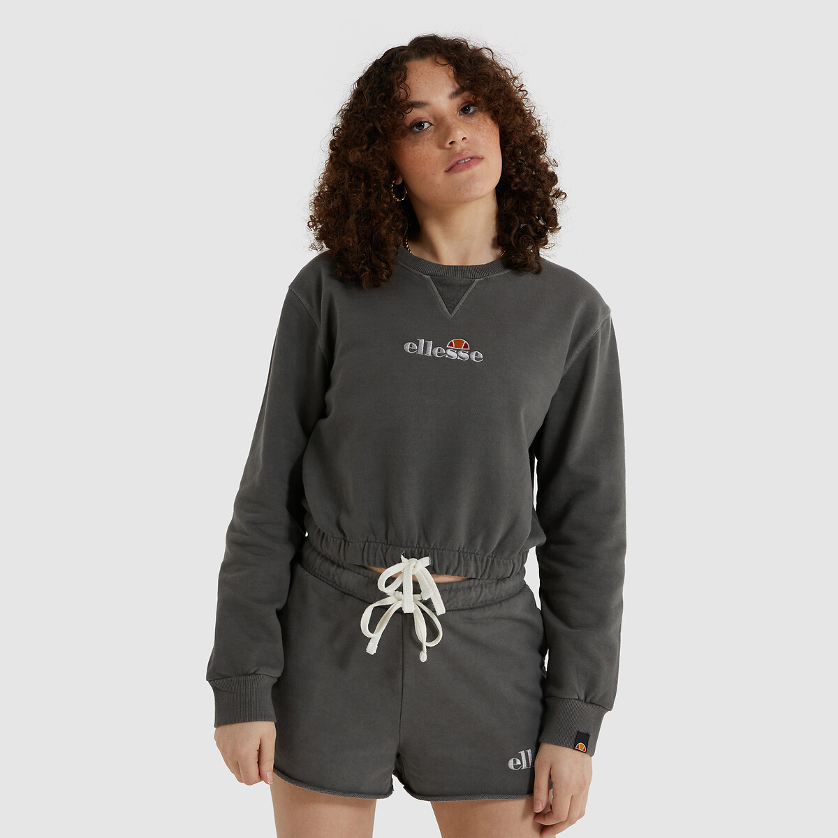 Plakken Blij Afm Korte sweater met lange mouwen zwart Ellesse | La Redoute
