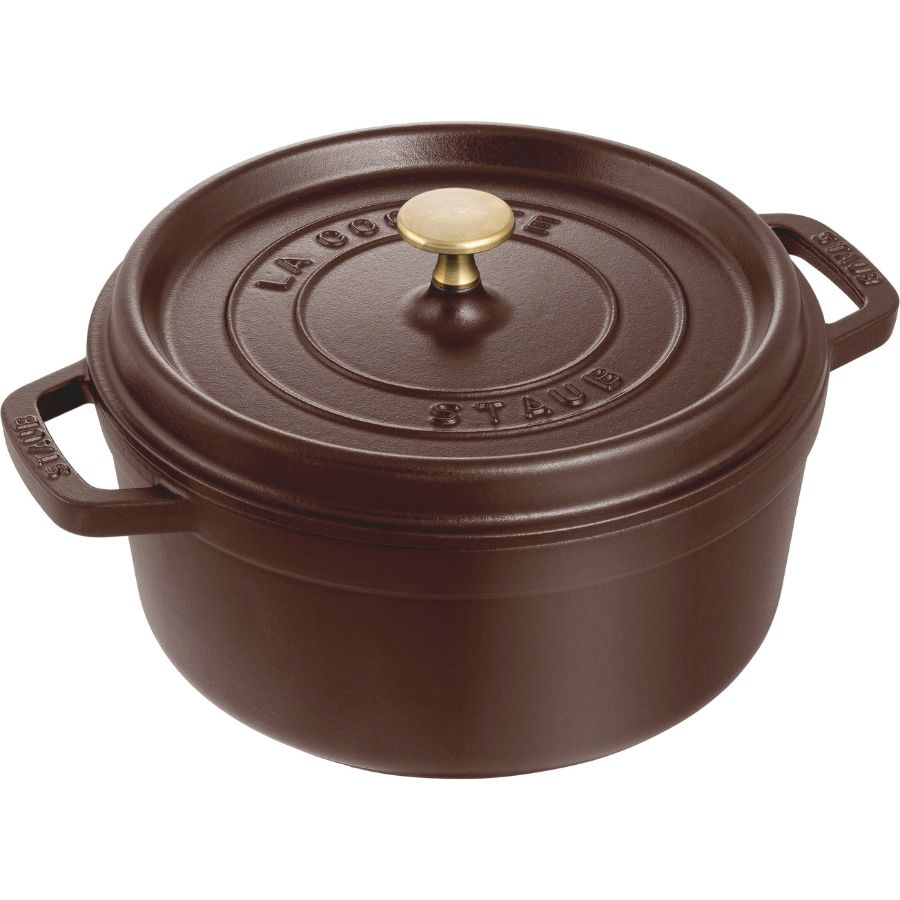 Cocotte 24 cm, Ronde, Chocolat, Fonte, STAUB