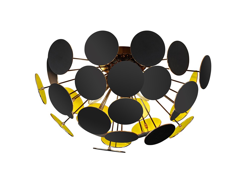 Plafonnier design en métal vintage, D.54 , DISCALGO, TRIO