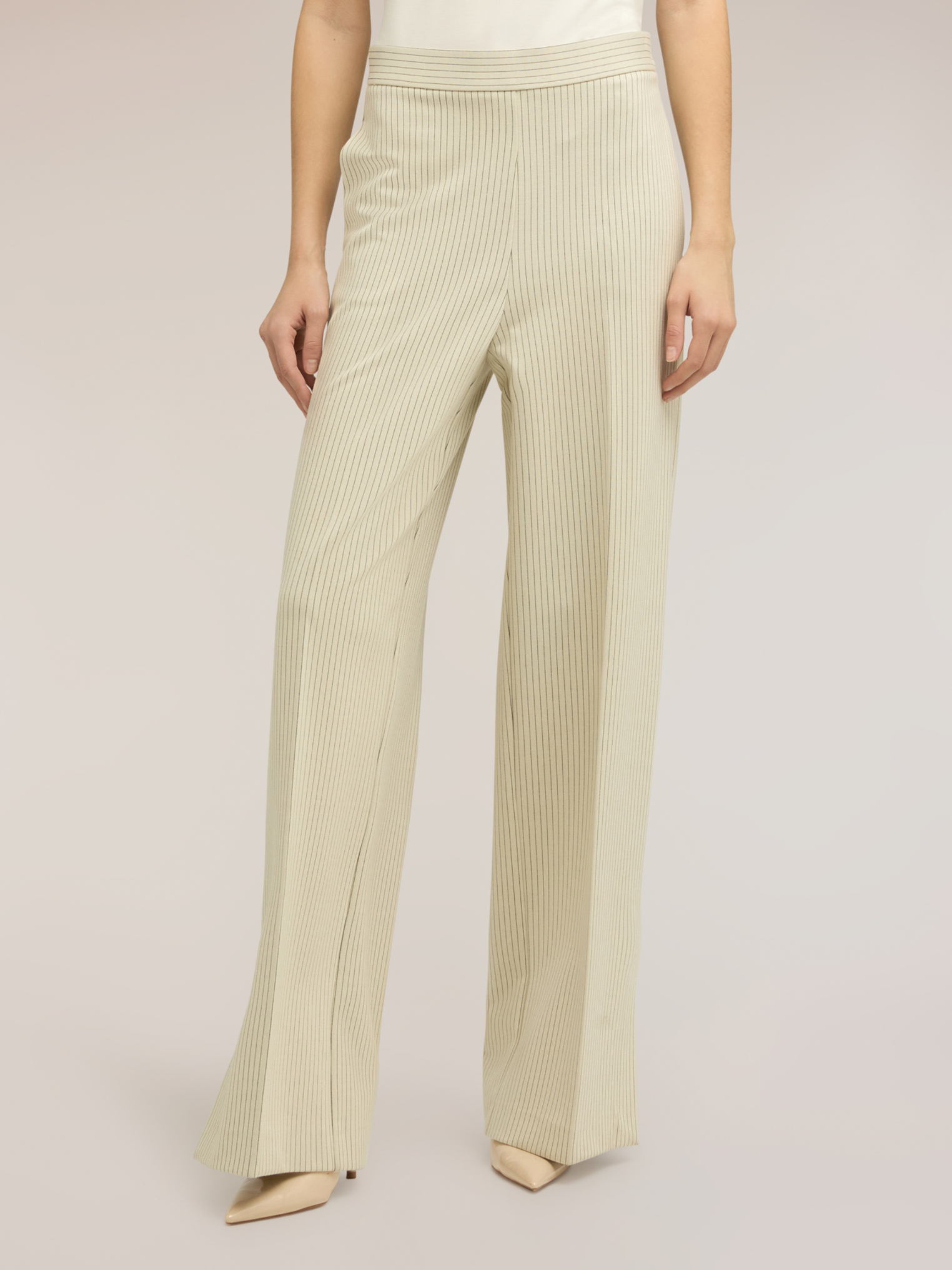 Pantalon palazzo à rayures avec fente, MOTIVI