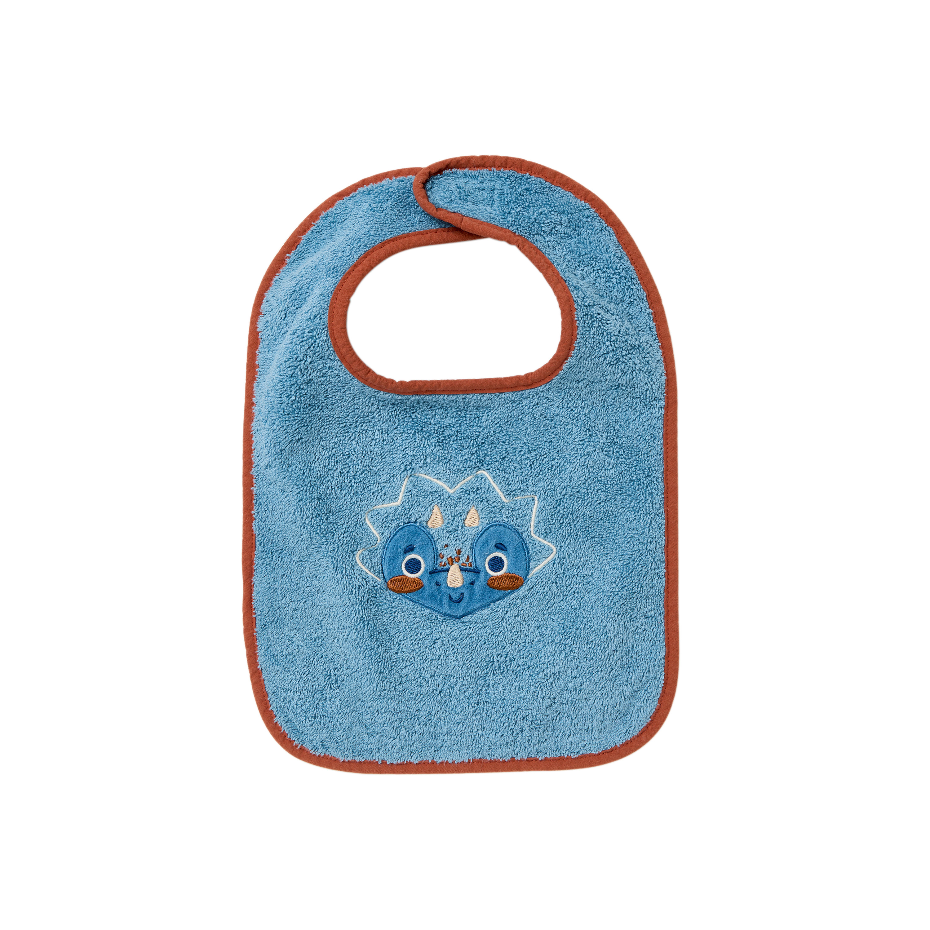 Bavoir coton DINOFUL, CARRE BLANC