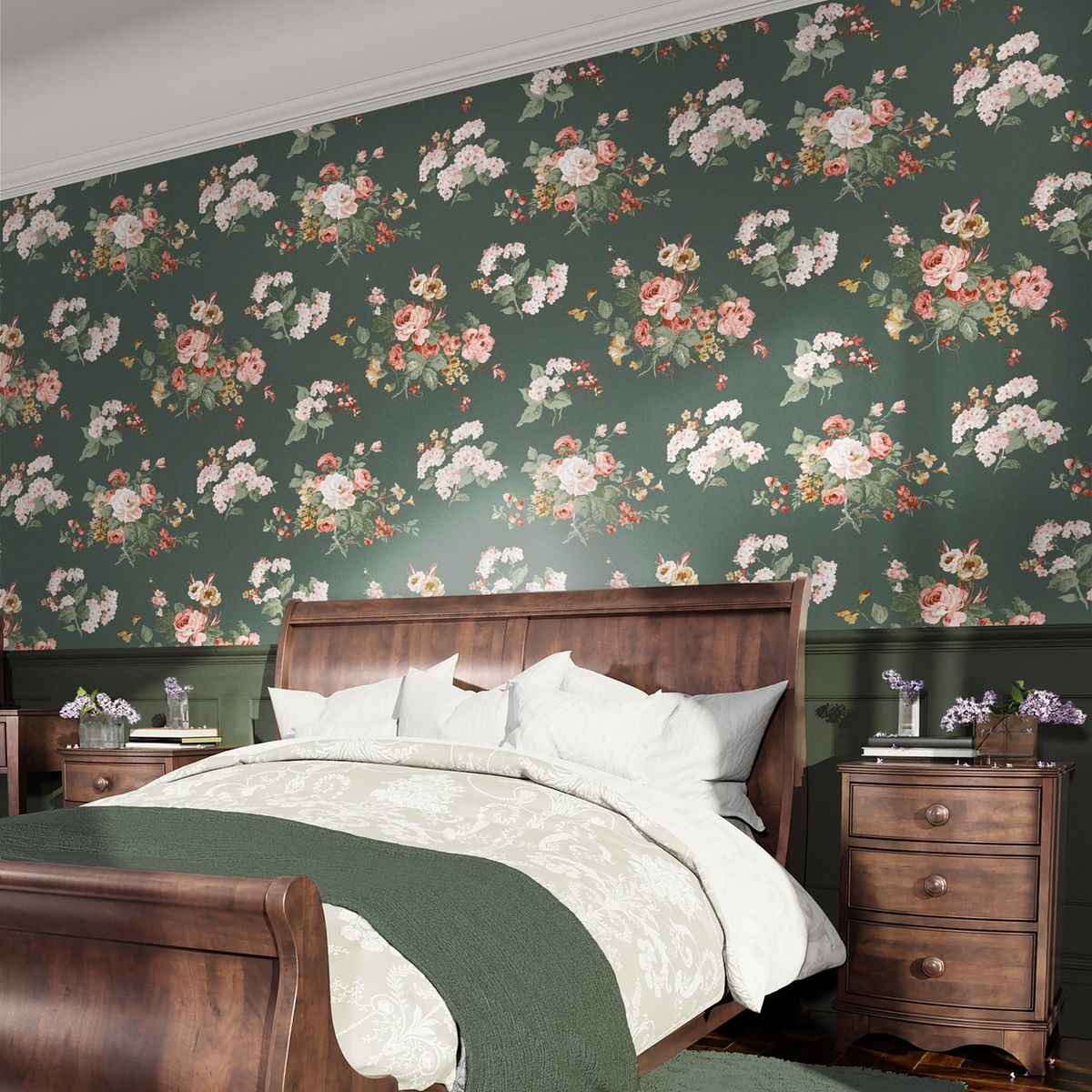 Papier peint Whinfell Champagne Laura Ashley brun 56-pi² non encollé