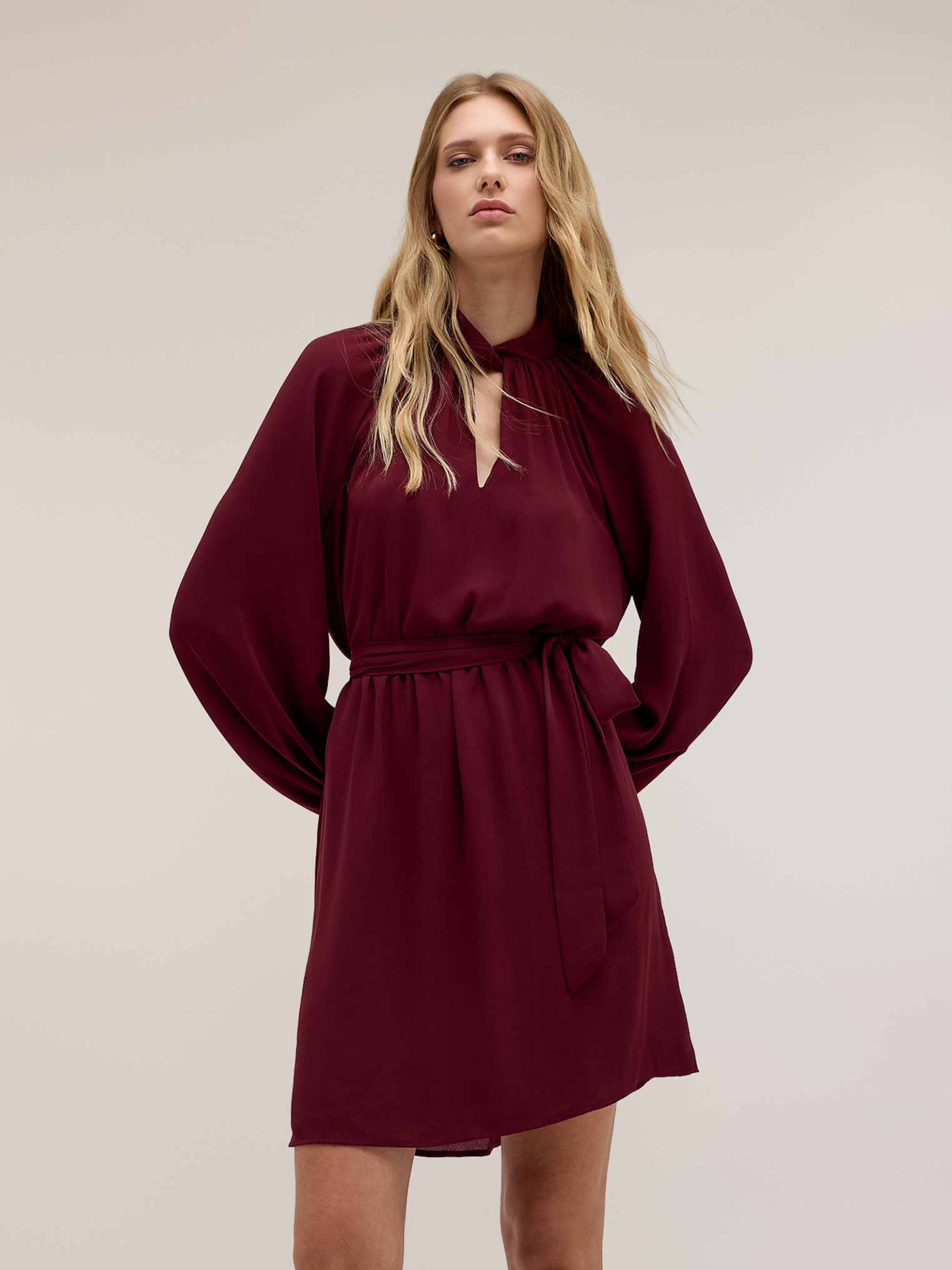 Robe évasée drapée, MOTIVI