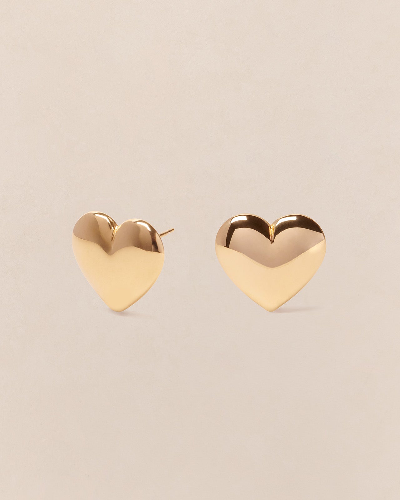 Boucles d'oreilles grand cœur en vermeil, PRÉCIEUSE, EMOI EMOI