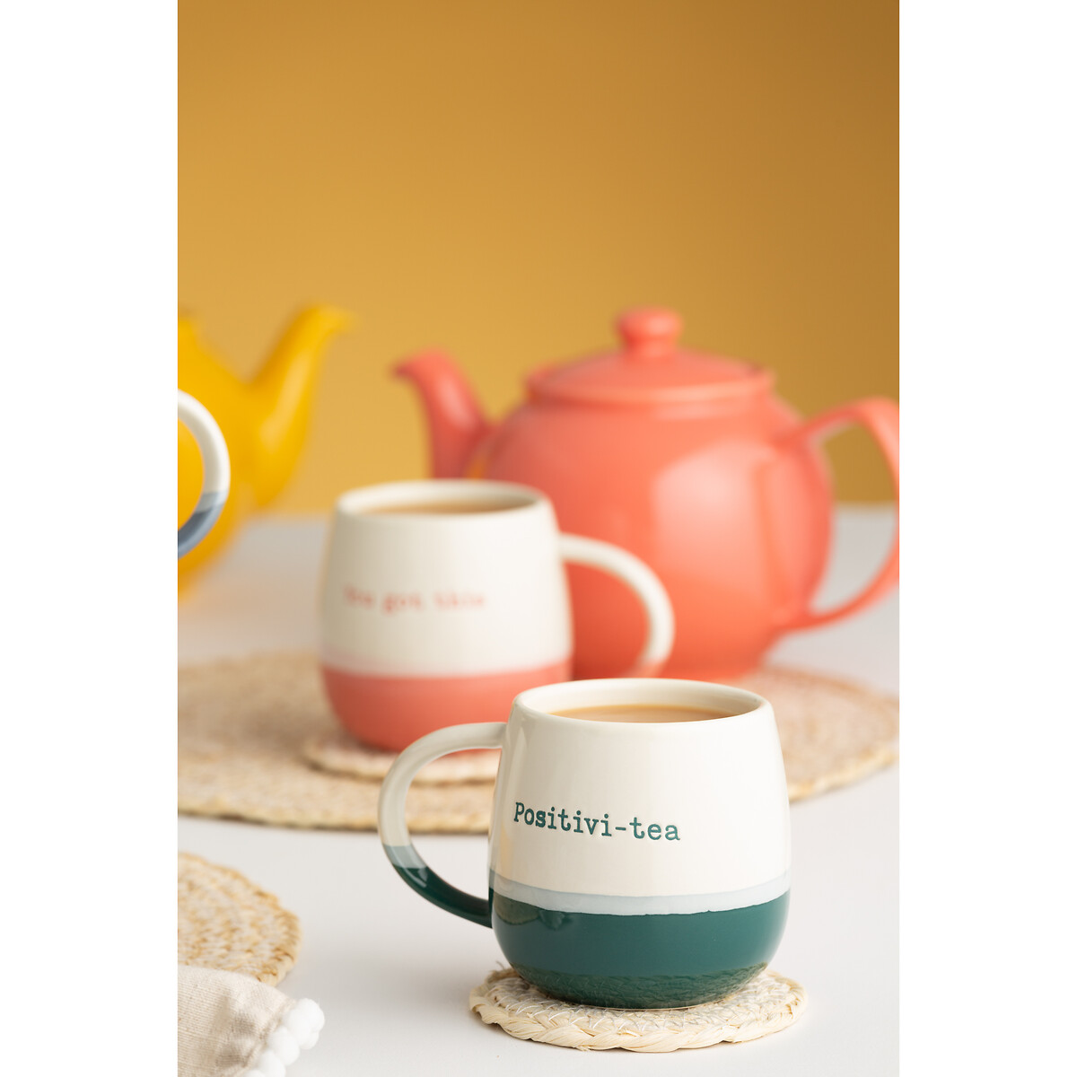Buy Habitat Set of 4 Tea & Coffee Slogan Mugs
