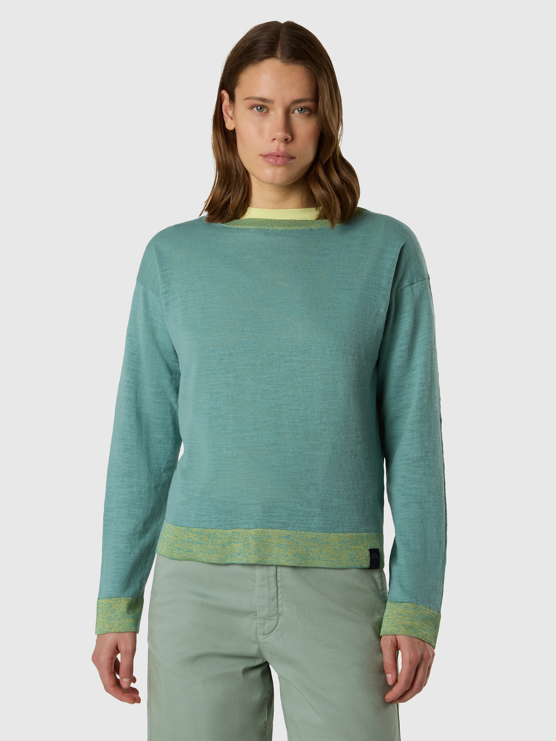 Pull à col bateau avec des bordures en viscose, NORTH SAILS