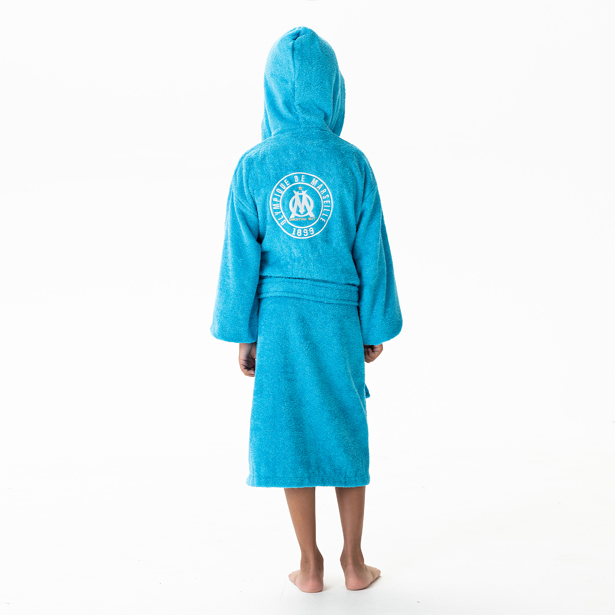Peignoir Enfant Brodé 100% Coton, Psg Parisian Bleu - Omydream