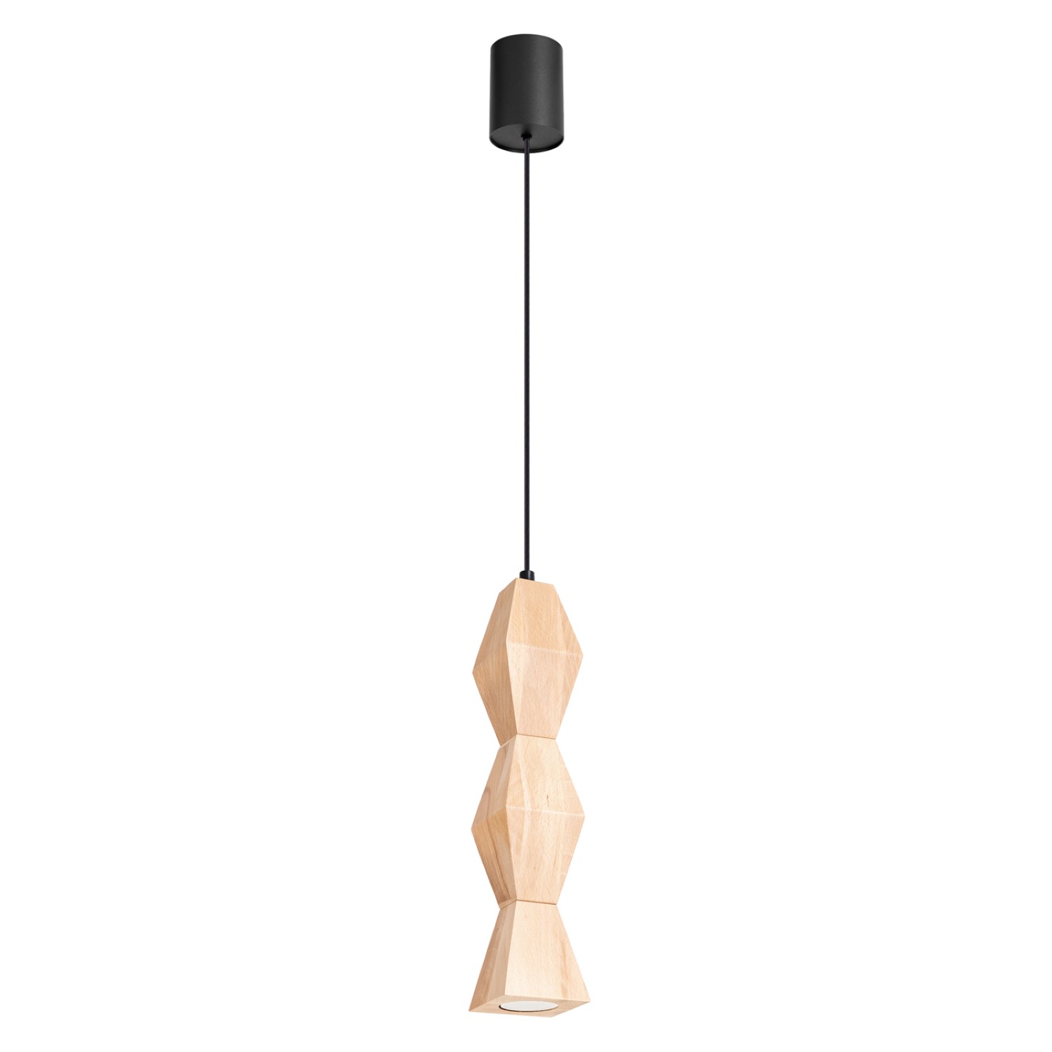 Suspension Bois Naturel GU10 1 Kubbe, EDEN
