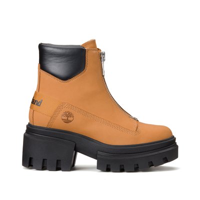 Everleigh Leather Ankle Boots with Zip Fastening TIMBERLAND