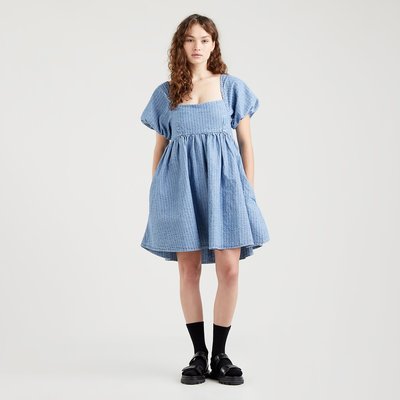 Cotton Mini Dress with Balloon Sleeves LEVI'S