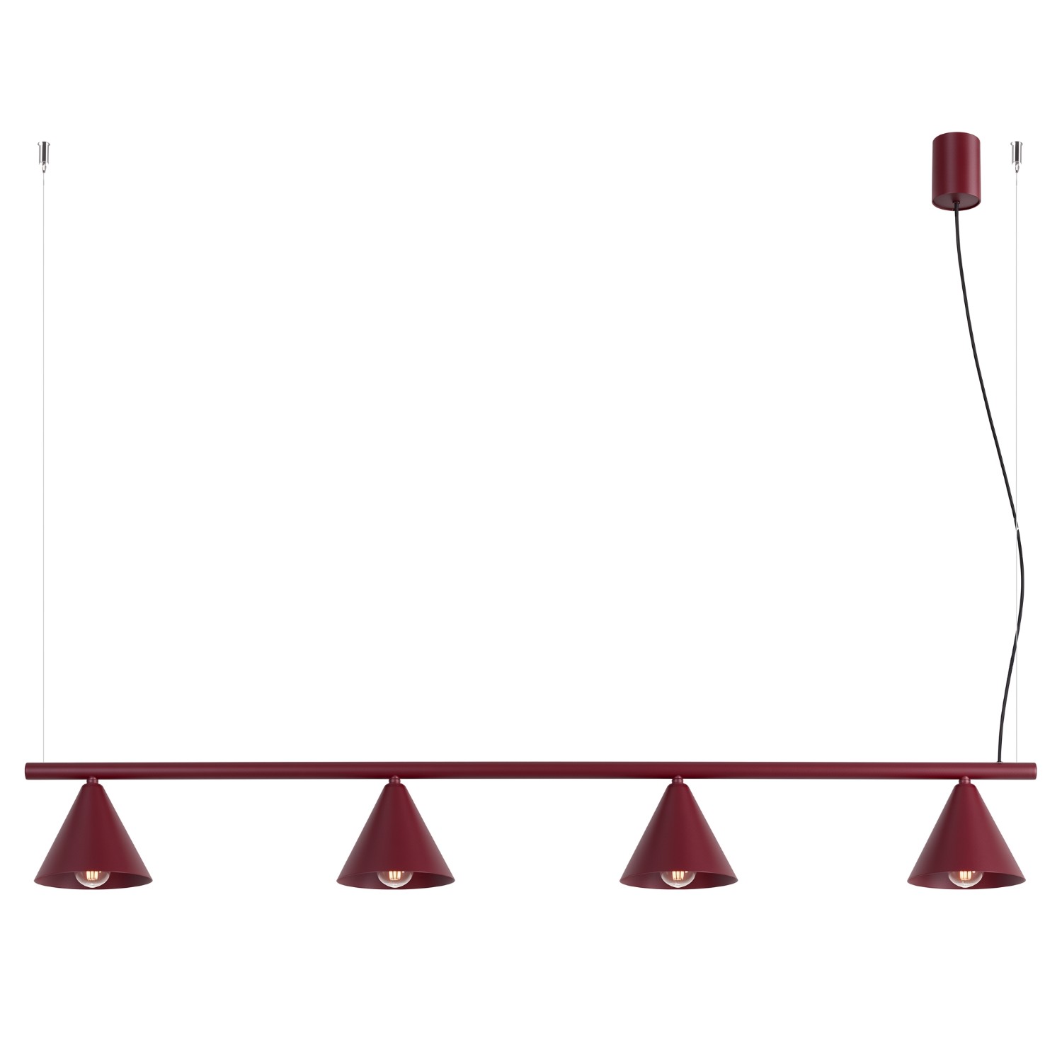 Lustre Acier Bourgogne E14 4 Nox, EDEN