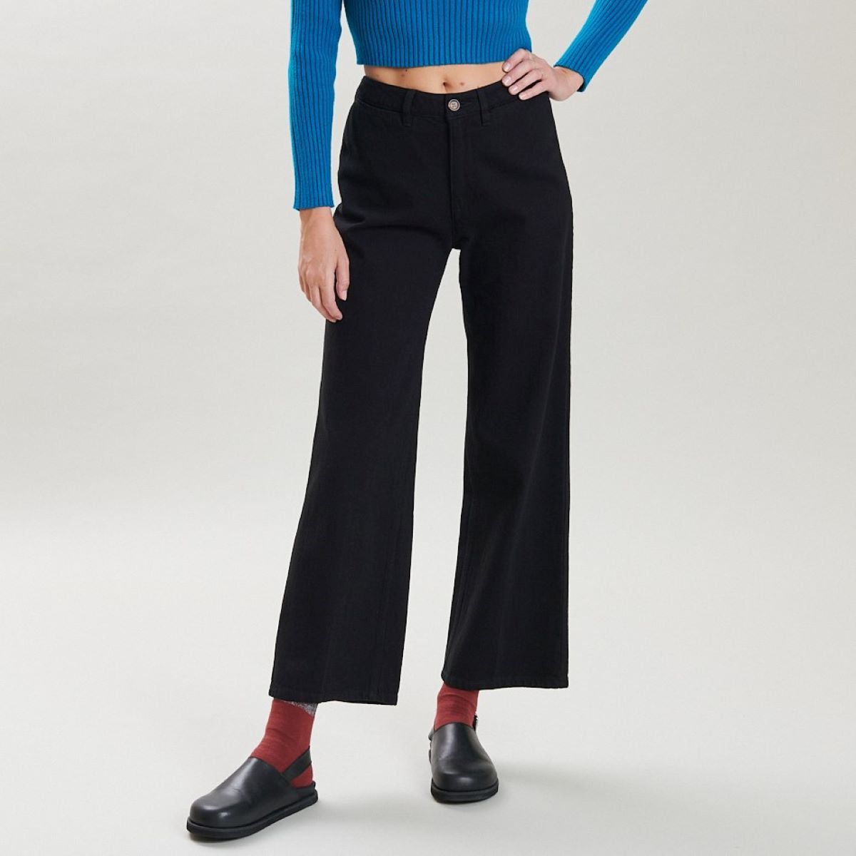 Jean fluide best sale taille haute