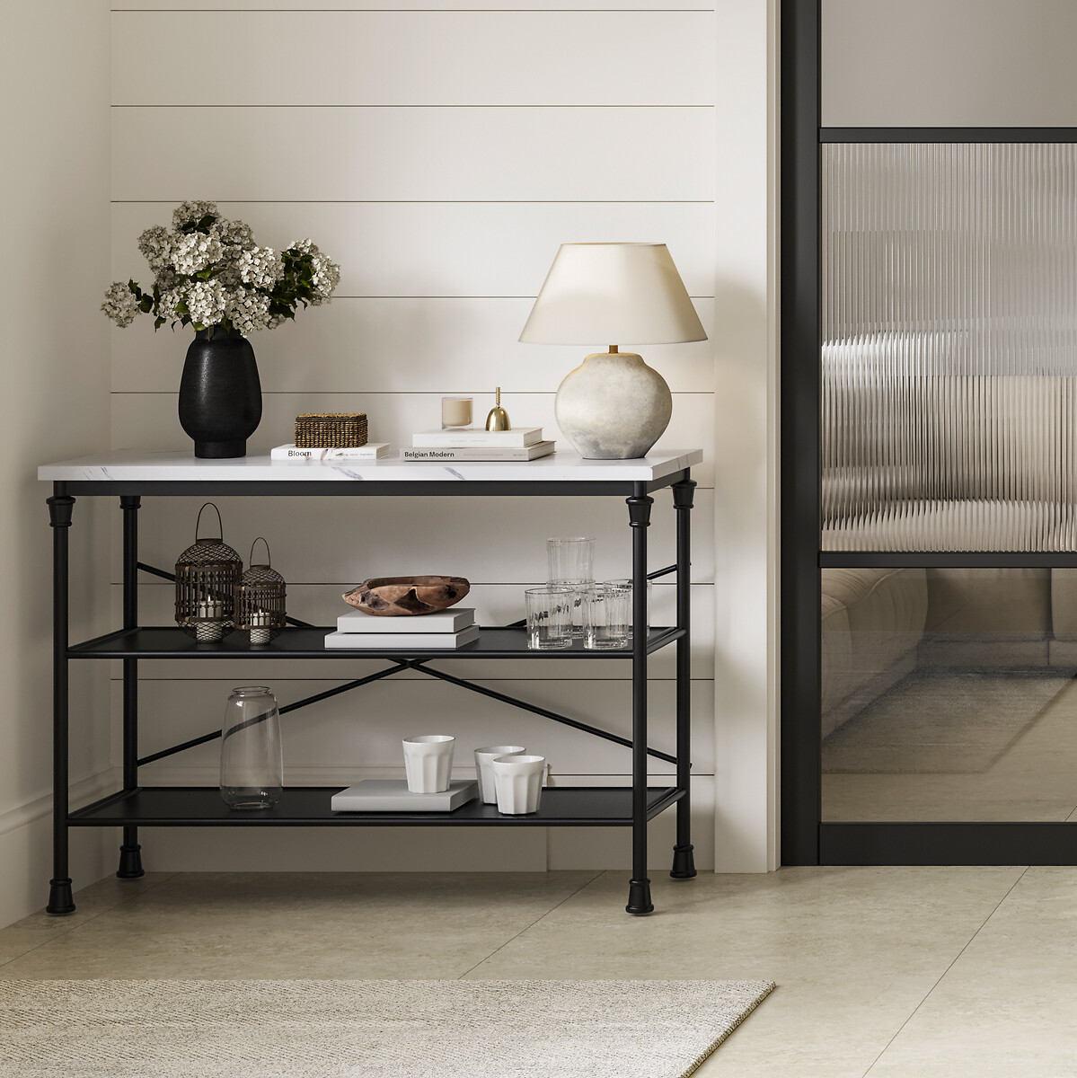 Valentina Marble & Metal Console Table, ÉDITÉ