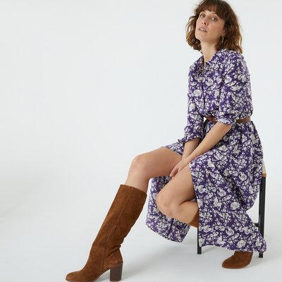Full Midaxi Shirt Dress in Floral Print LA REDOUTE COLLECTIONS