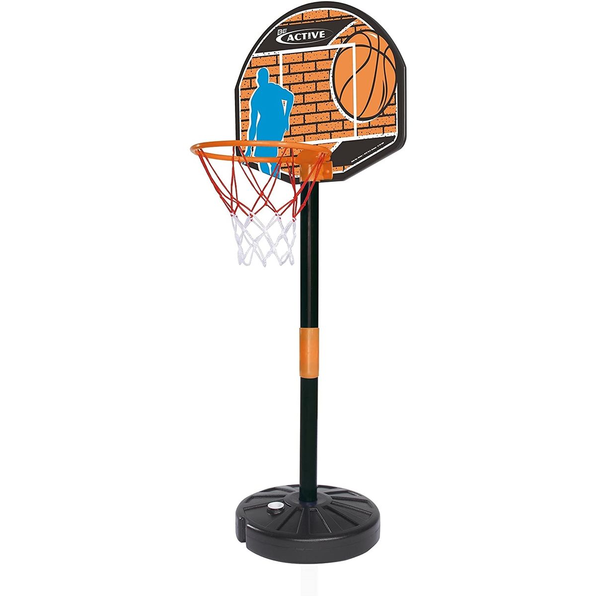 Mini support de basket avec trois ballons de basket en mousse