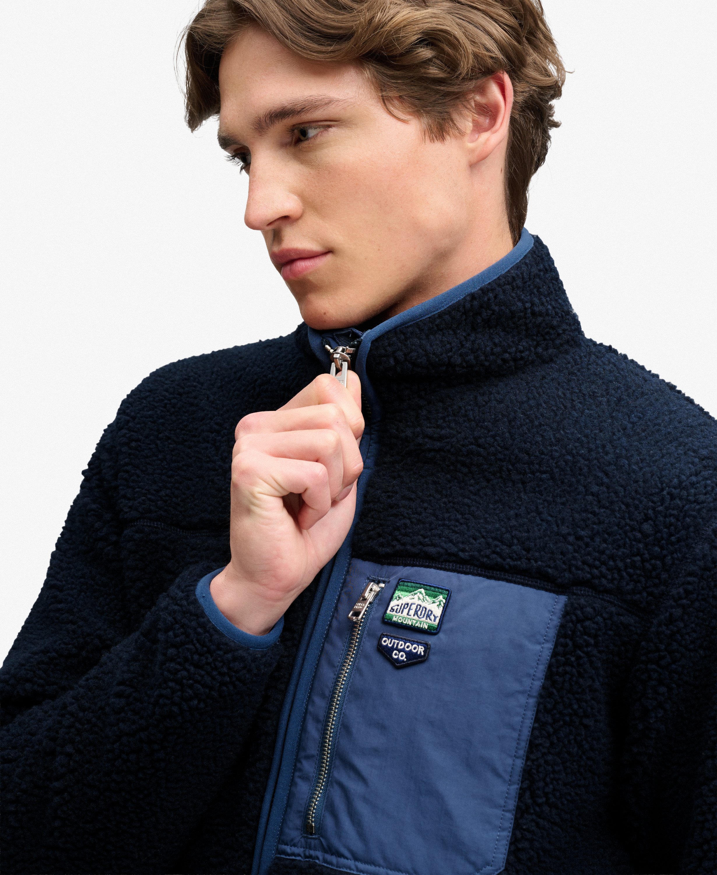 Polaire Vintage Retro Full Zip Coupe Décontractée, SUPERDRY