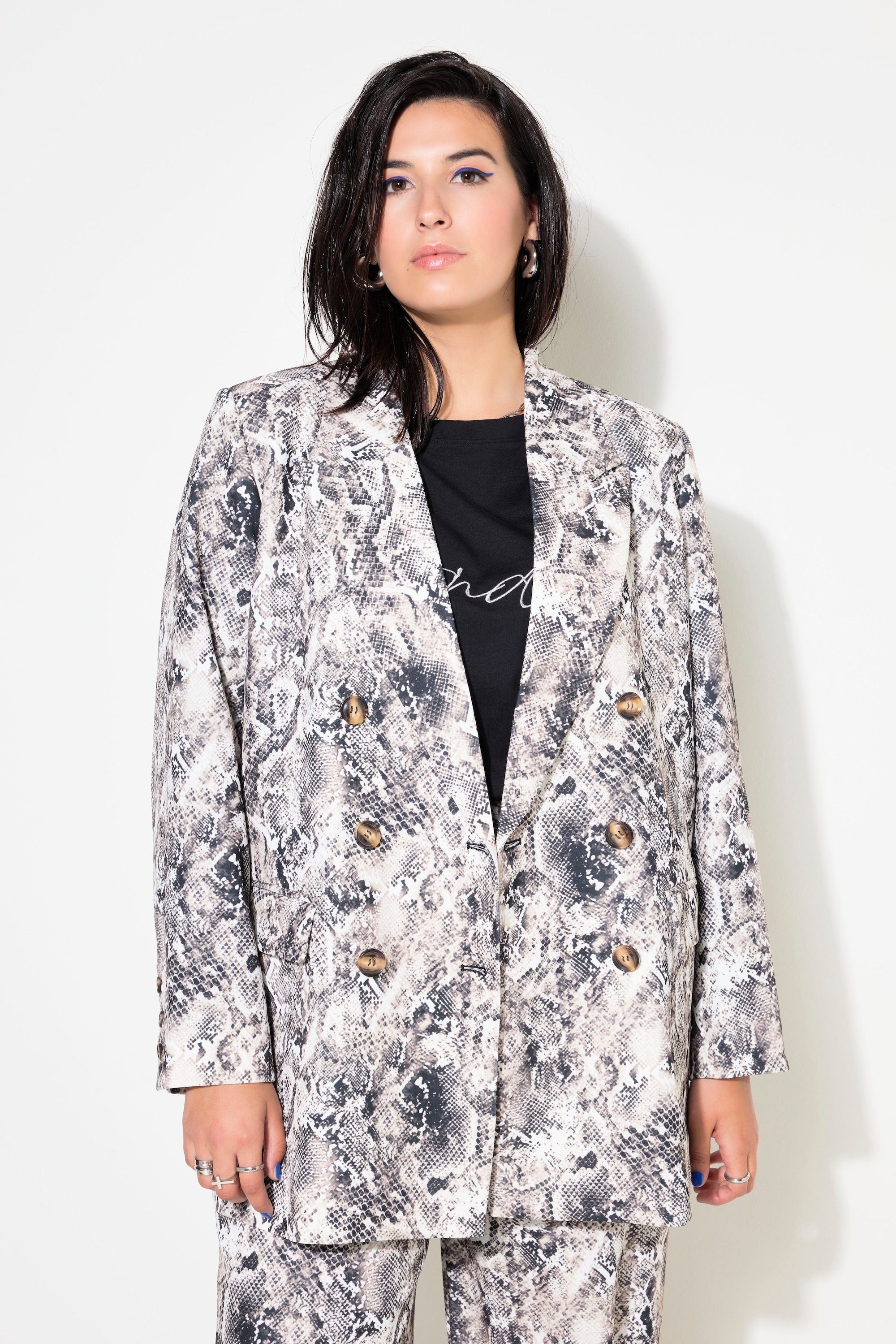 Blazer croisé. Coupe Loose Shape. Imprimé, STUDIO UNTOLD
