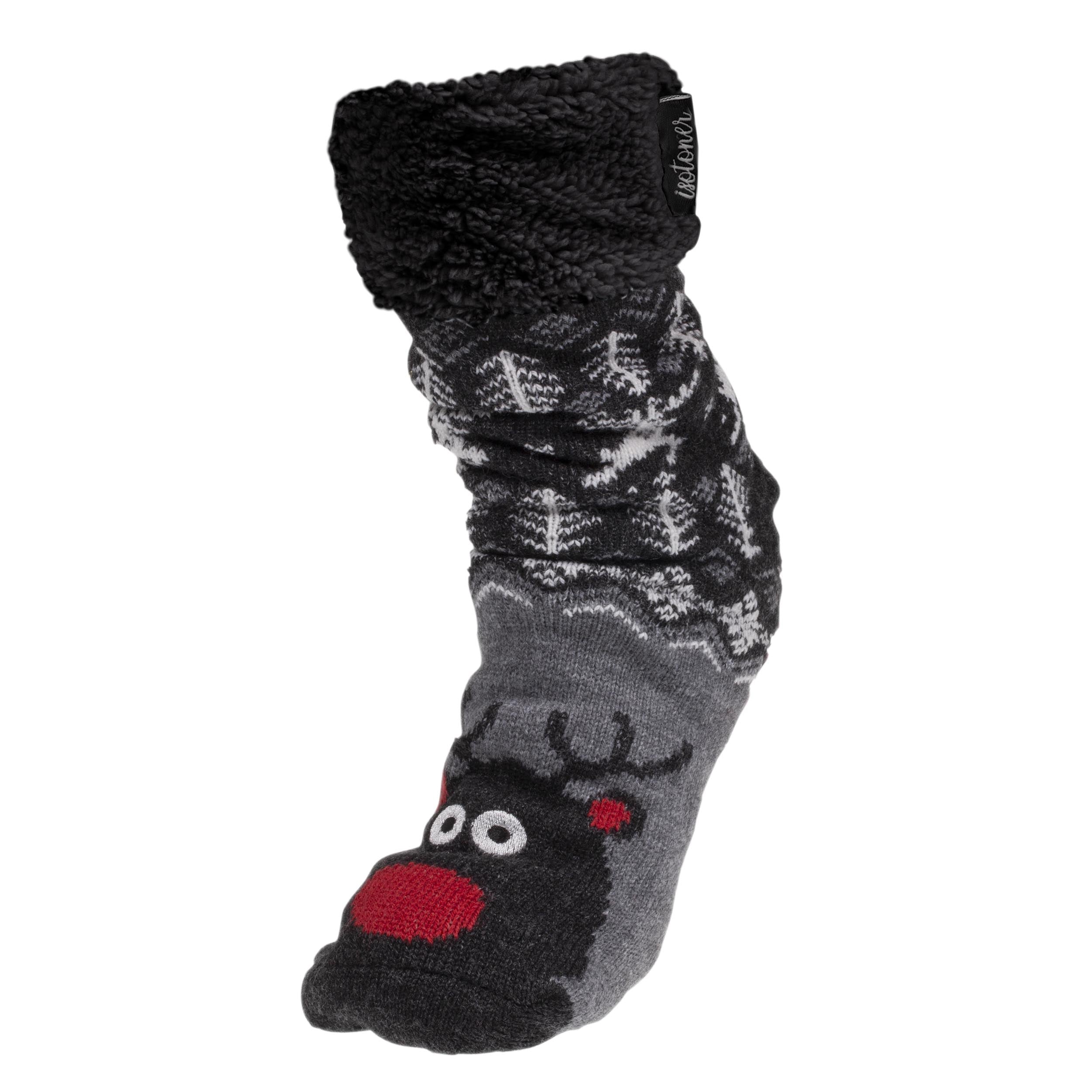 Chaussettes d'intérieur ultra confortables et légères, semelle à picots antidérapants, ISOTONER