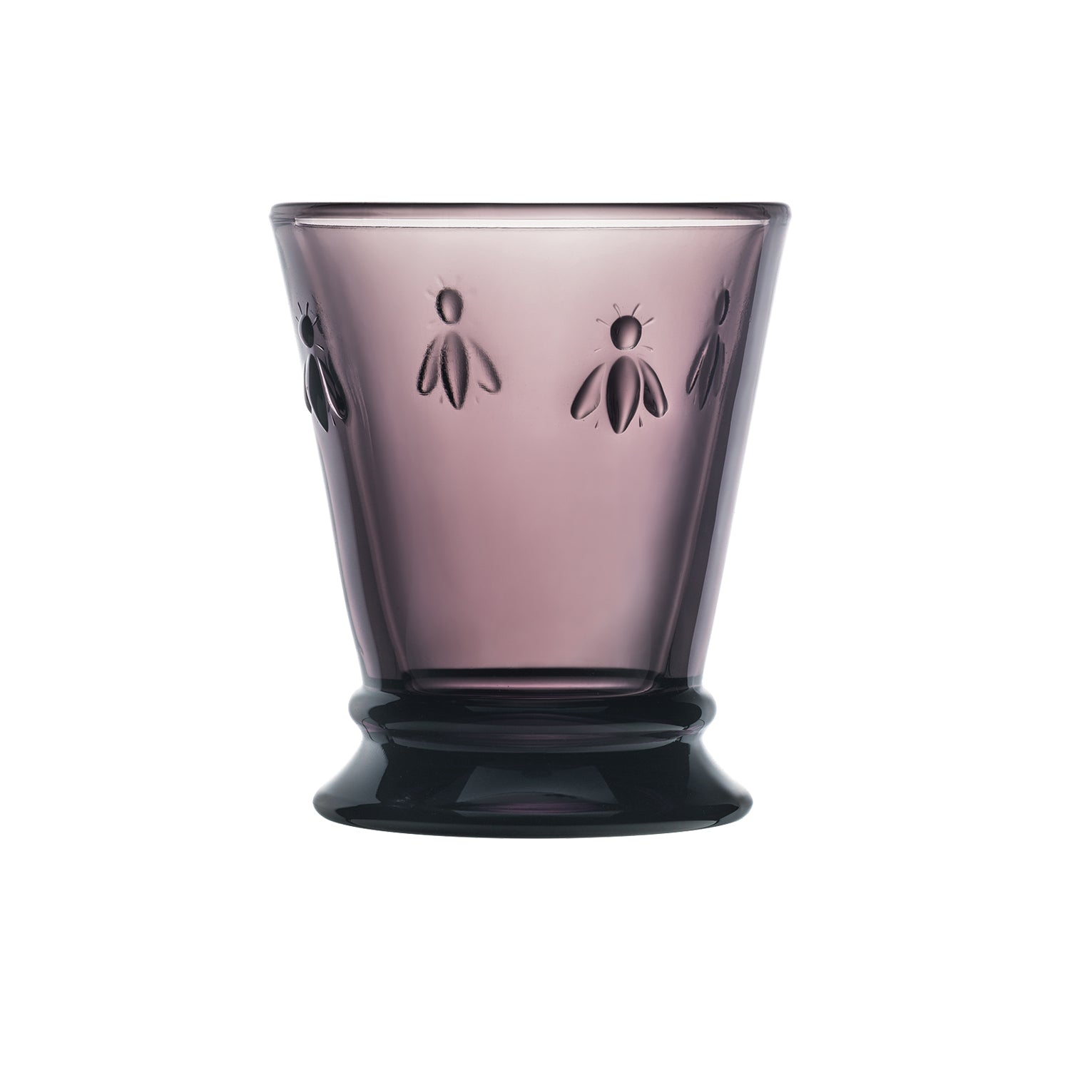 Lot 6 verres à eau aubergine, ABEILLE, LA ROCHERE