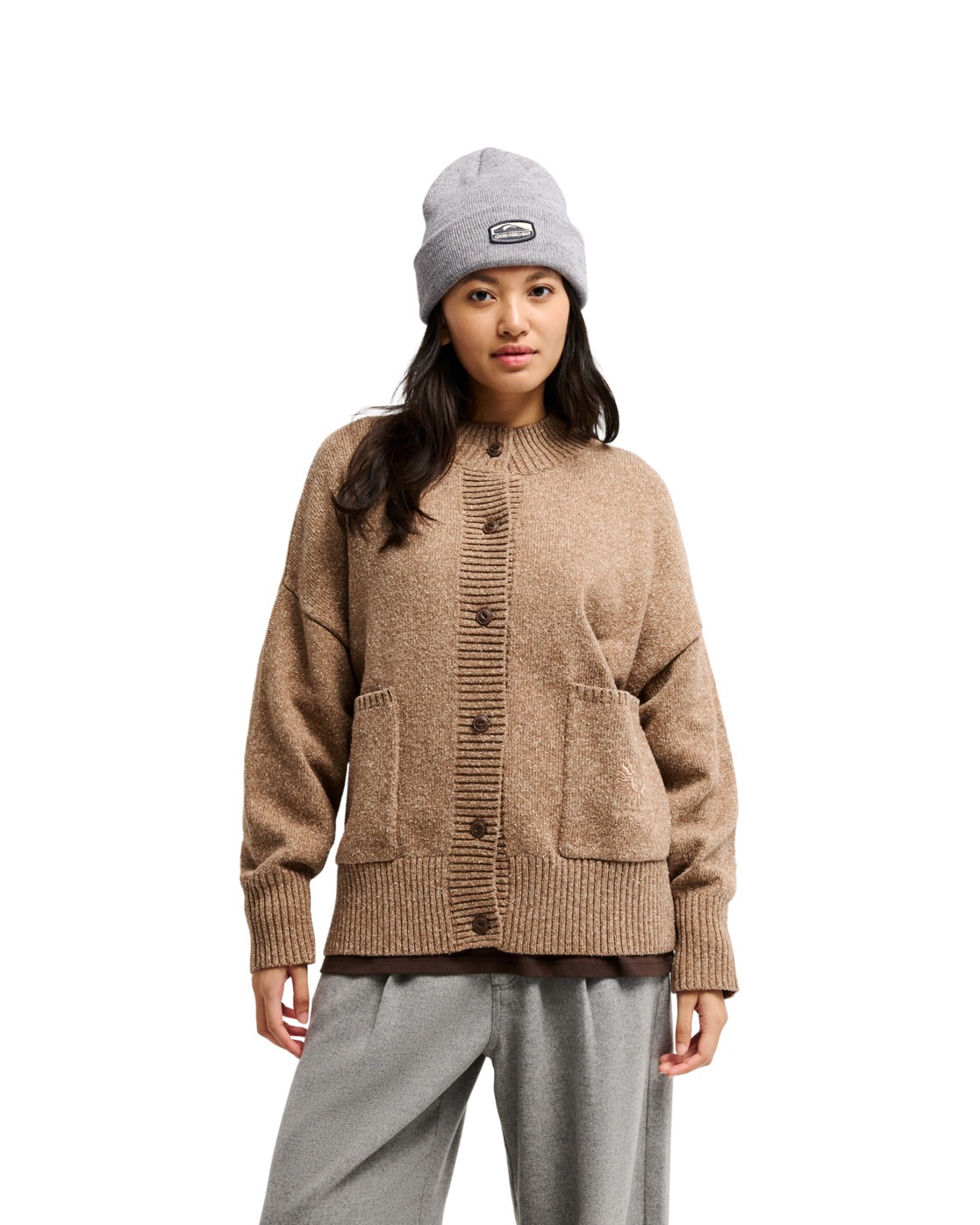 Gilet à col rond Marron WEDGE, QUIKSILVER