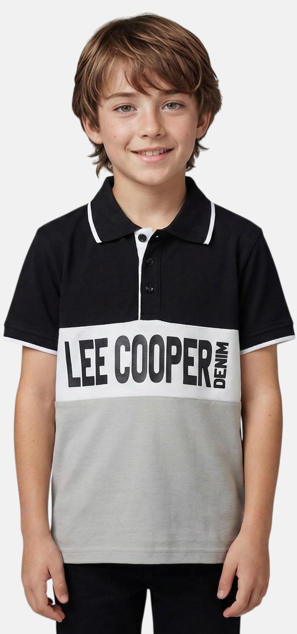 Polo manches courtes imprimé, col chemise RUGBY, LEE COOPER