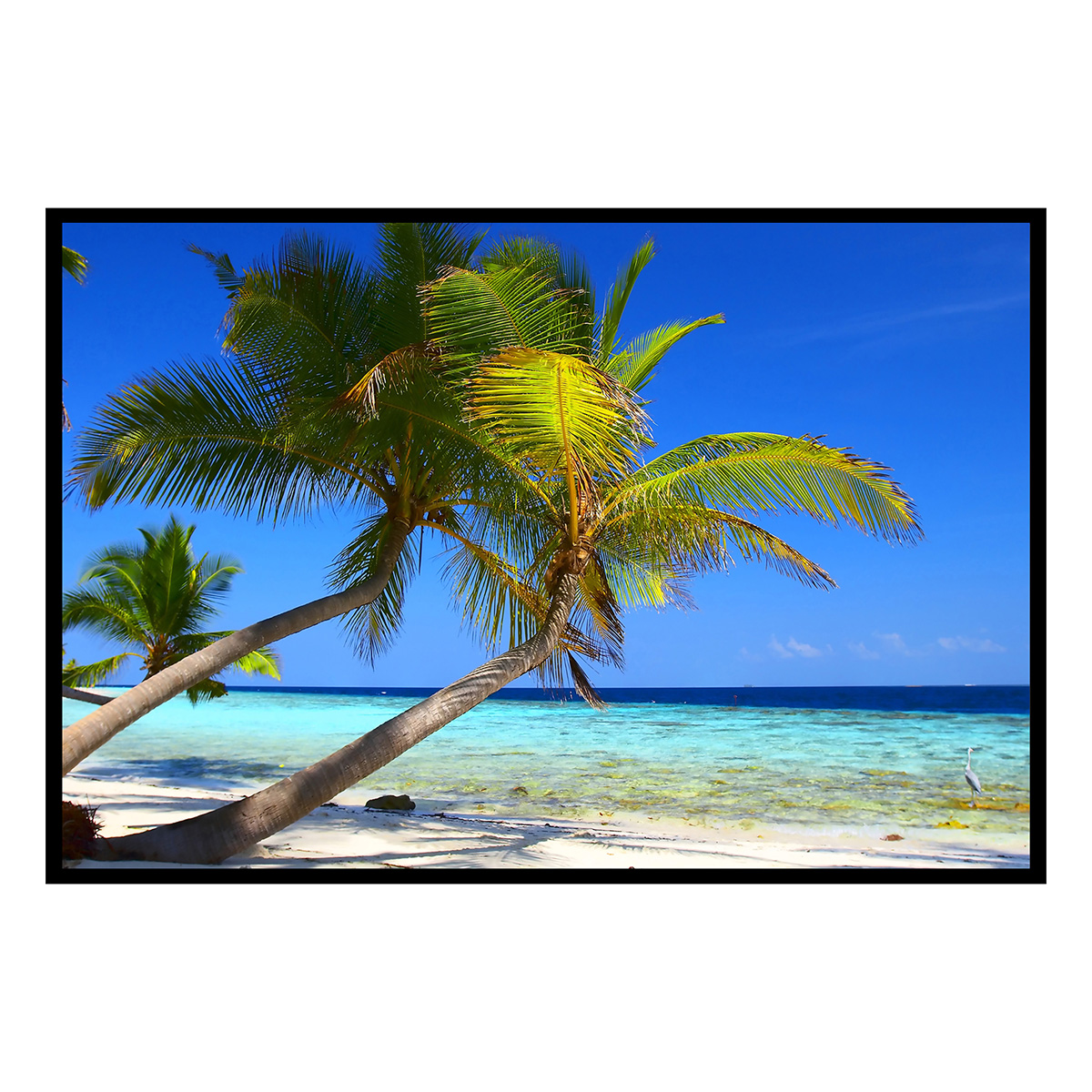 Affiche encadrée plage tropicale, HEXOA
