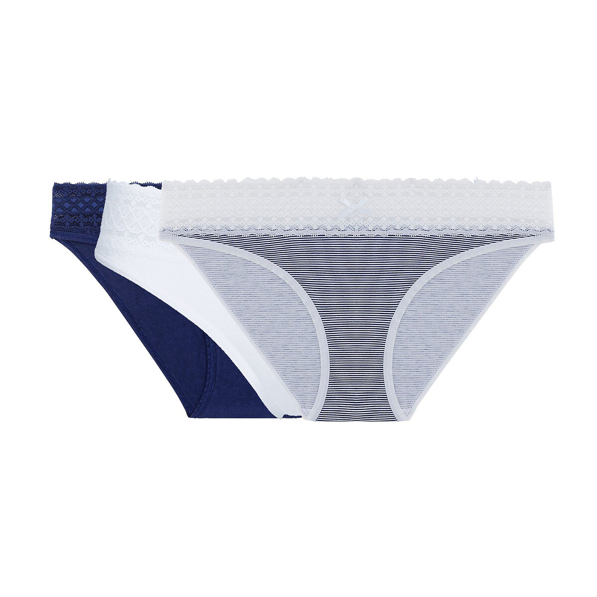 Pack of 3 Les Cotons Knickers in Organic Cotton Mix