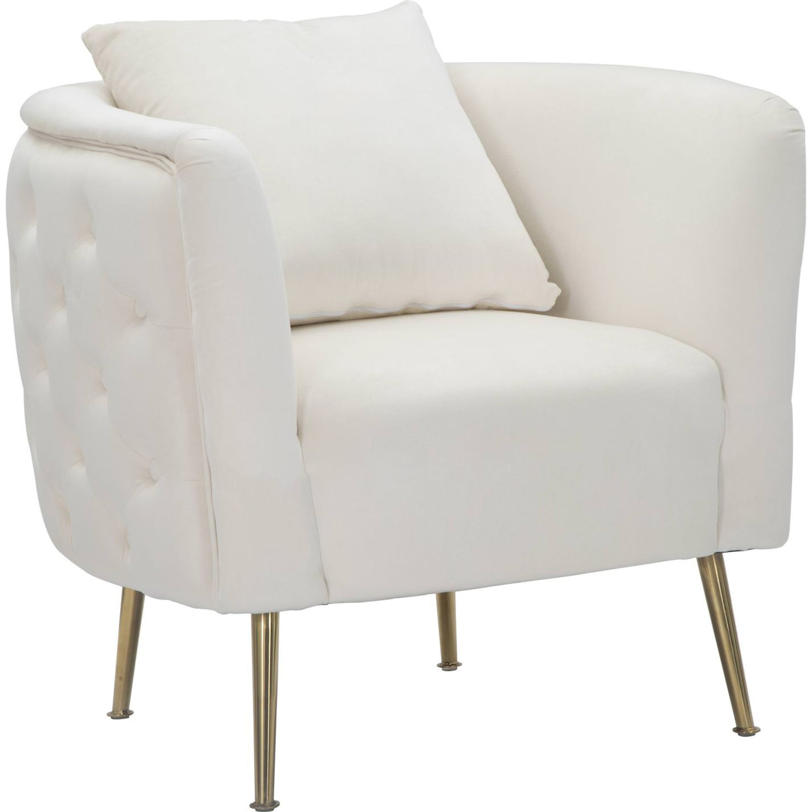 Fauteuil capitonné pieds en métal GLAM, RECOLLECTION