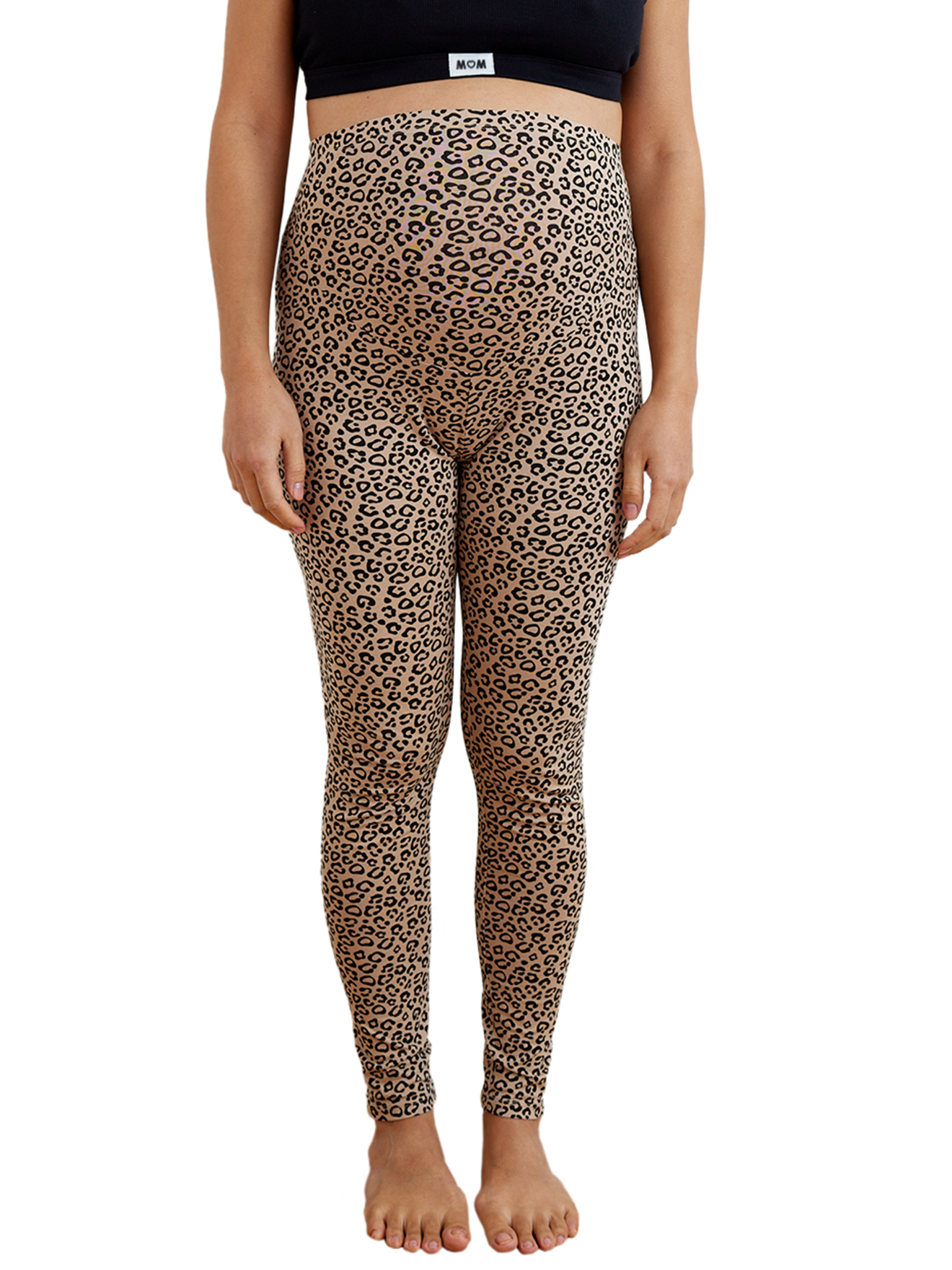 Legging de grossesse imprimé léopard en coton biologique*, VERTBAUDET