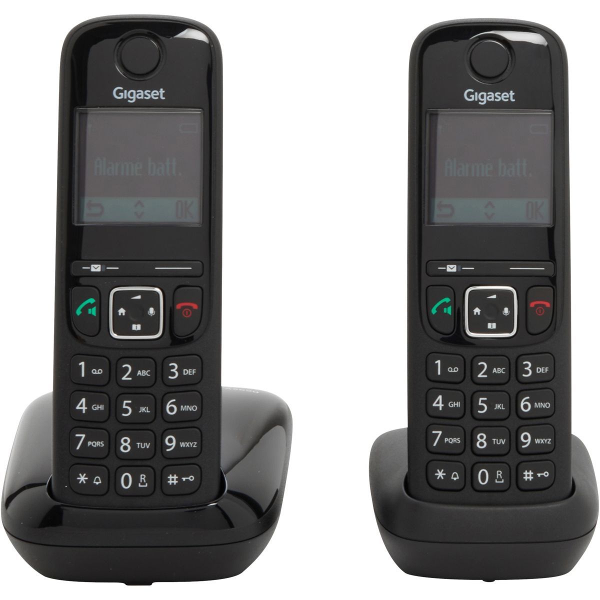 Gigaset AS690 Duo - Téléphone fixe sans fil - 2 combinés - Noir