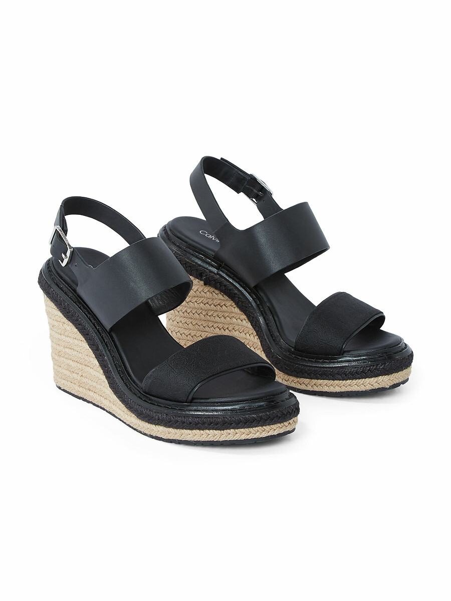 Sandales compensées en cuir, CALVIN KLEIN JEANS