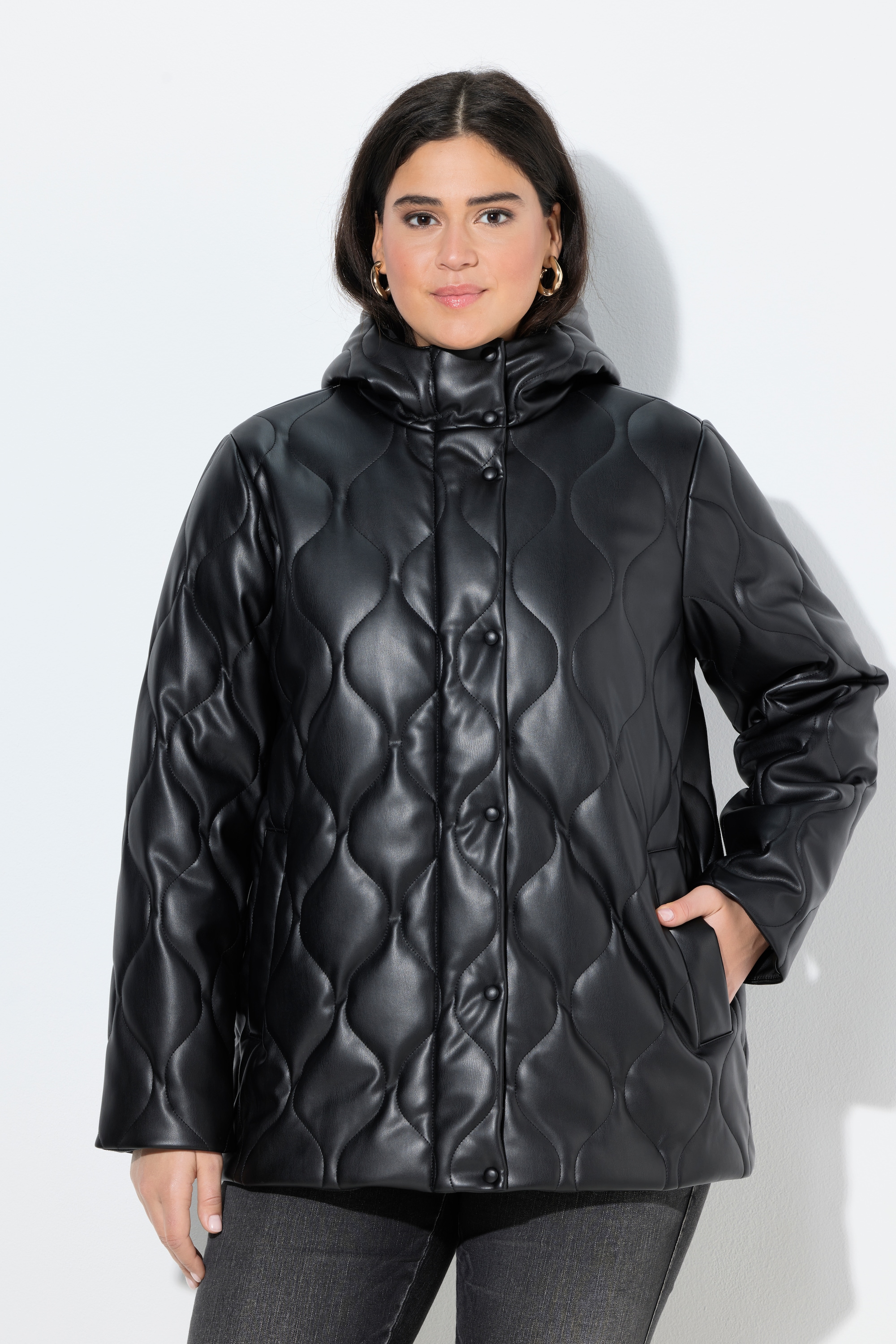 Veste matelassée en similicuir, ULLA POPKEN