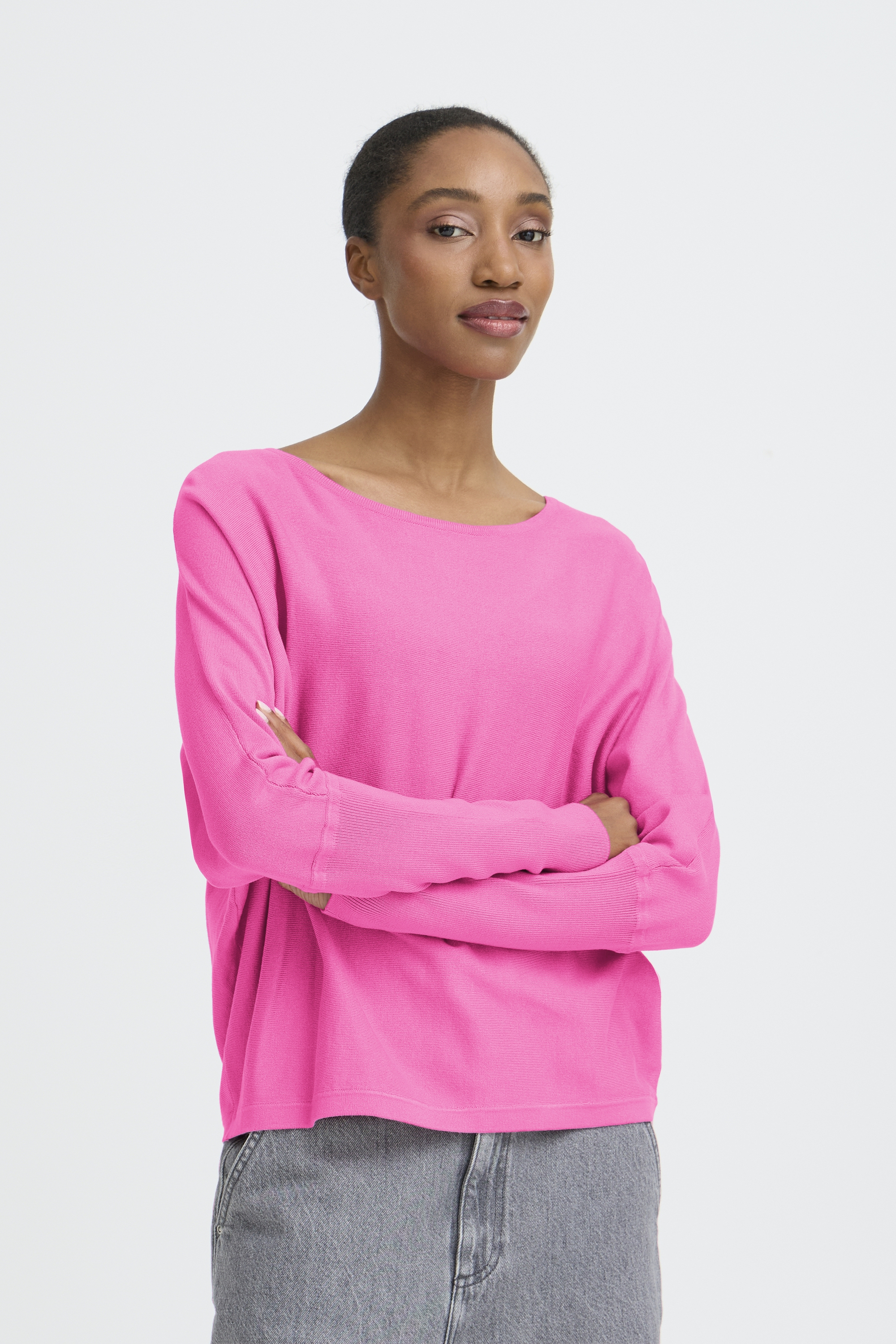 Pull en maille manches longues, B.YOUNG