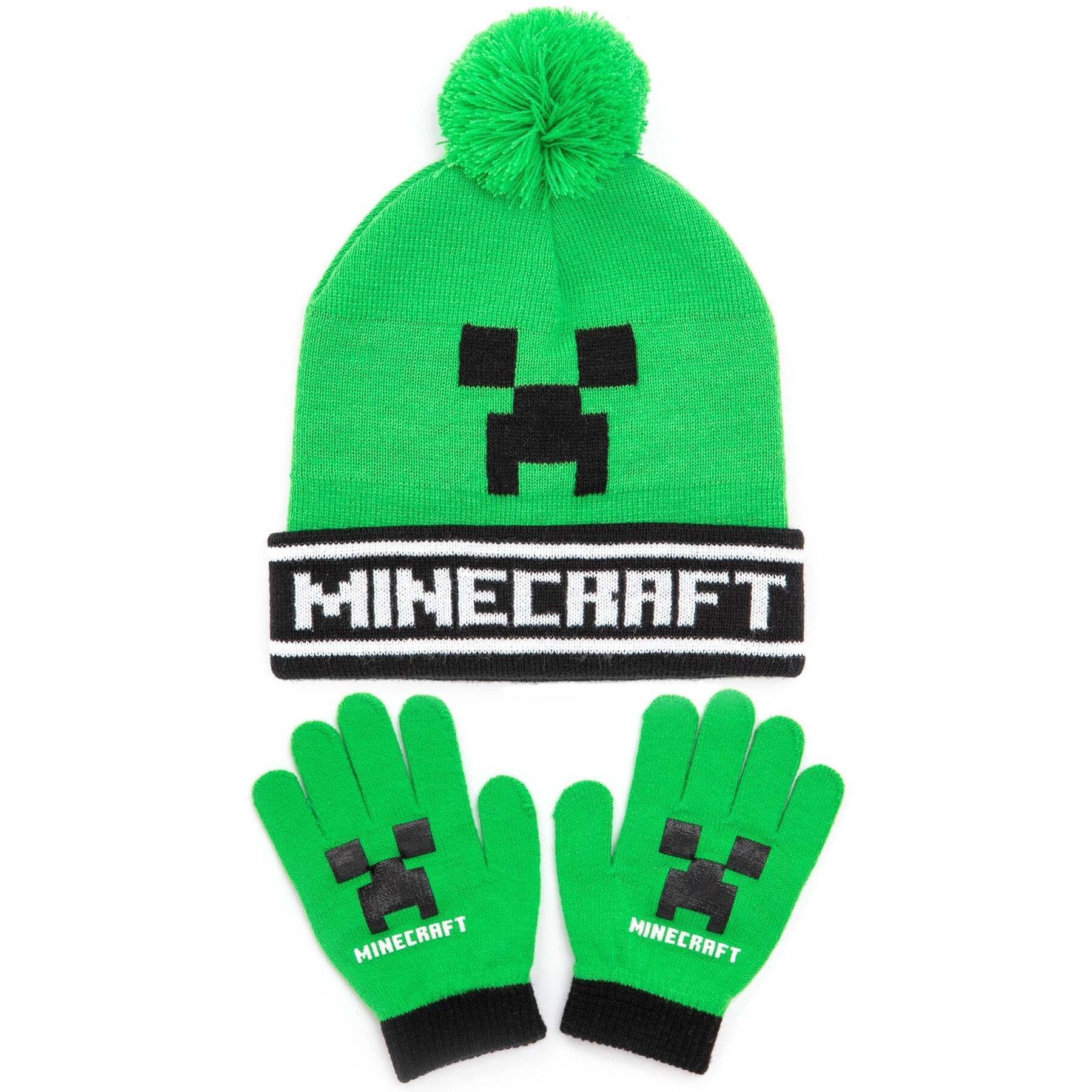 Ensemble bonnet et gants, MINECRAFT