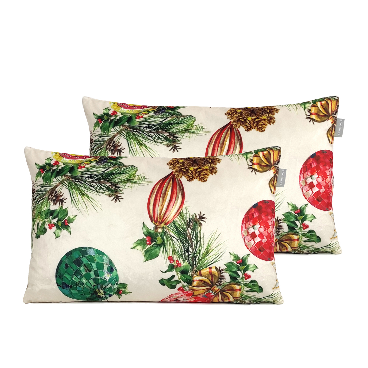 Lot de 2 housses de coussin en velour de NOËL DECORATION, NAF NAF HOME