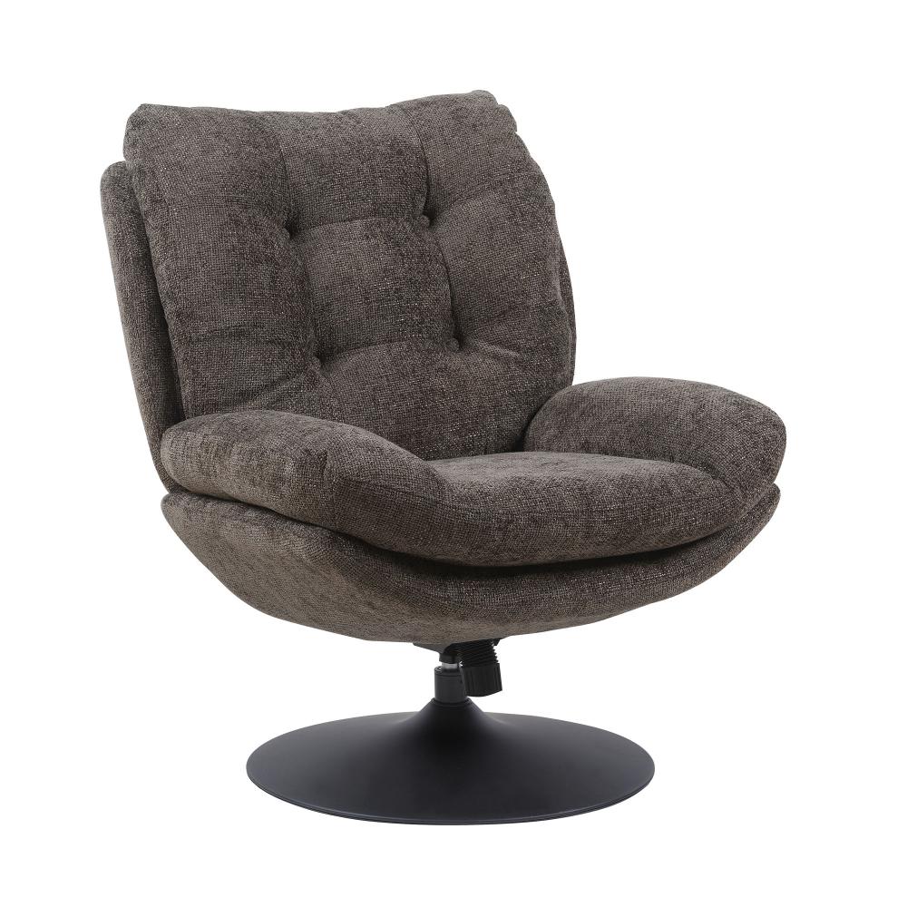 Fauteuil en tissu avec piètement noir - Magnum, AMADEUS