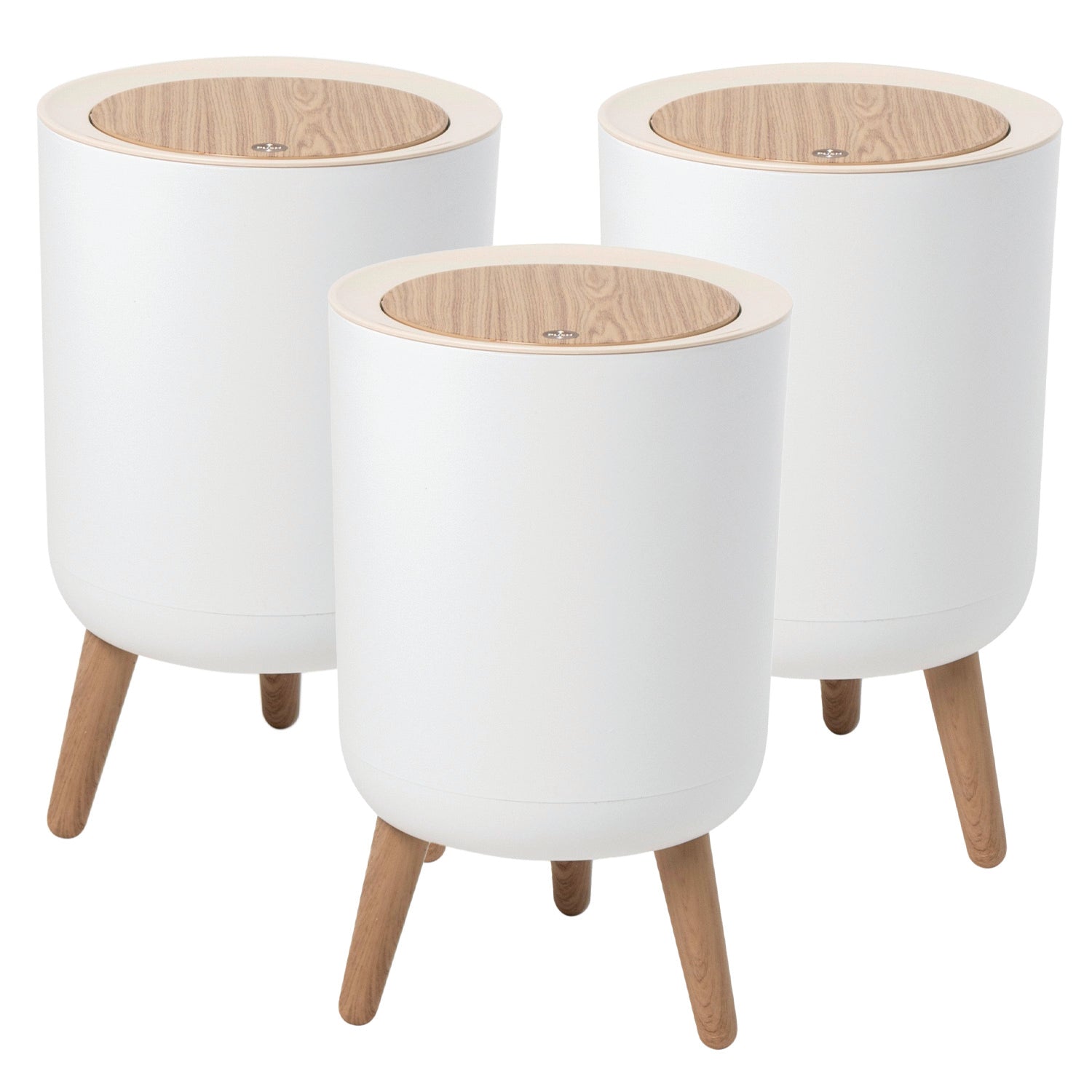 3 Poubelle de salle de bain push 3x MALMO 7L, KITCHEN MOVE