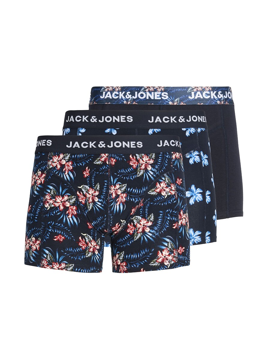 Pack of 3 Hipsters: 1 Plain + 2 Printed, JACK & JONES