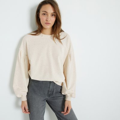 Cotton Mix Sweatshirt with Crew Neck LA REDOUTE COLLECTIONS