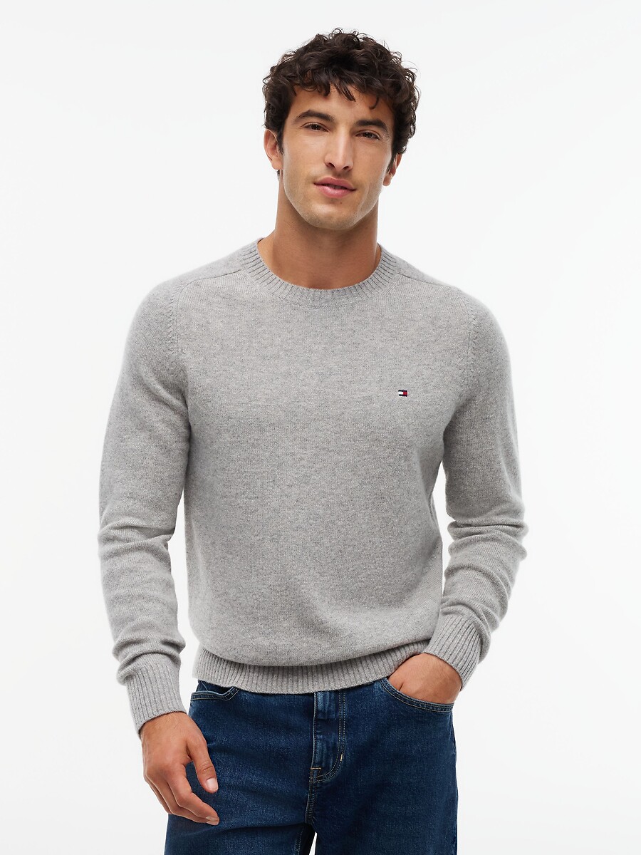Pull col rond en laine, TOMMY HILFIGER
