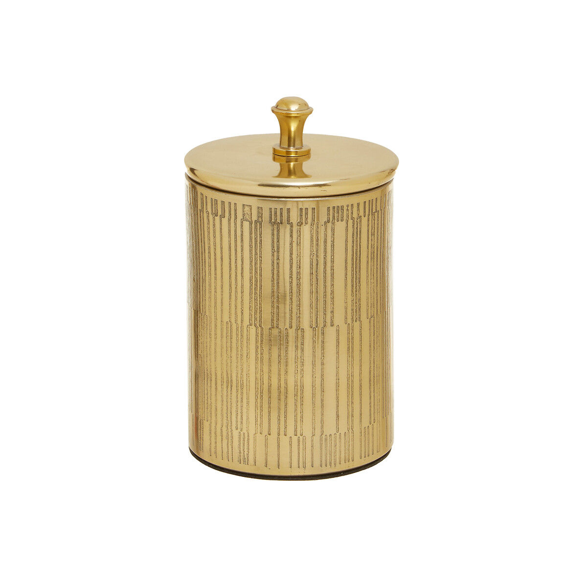 300ml Etched Line Gold Finish Canister with Lid, FIFTY FIVE SOUTH