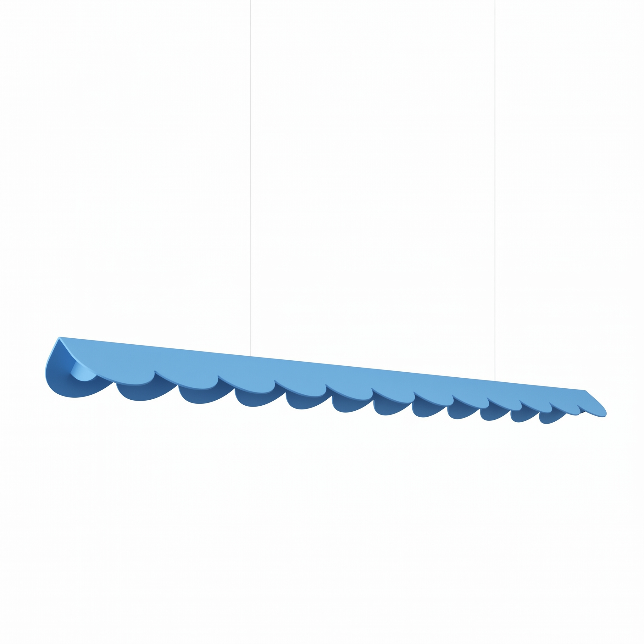 Suspension Aluminium Bleu LED 1 Biscuit, EDEN