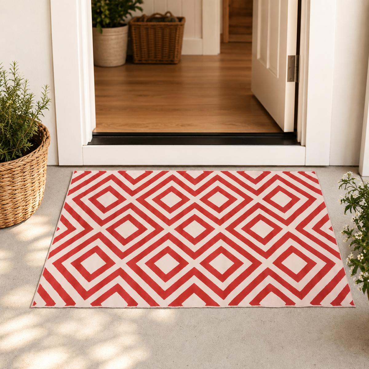 Tapis chambre tissé motif géométrique LYN49 NICE, UN AMOUR DE TAPIS