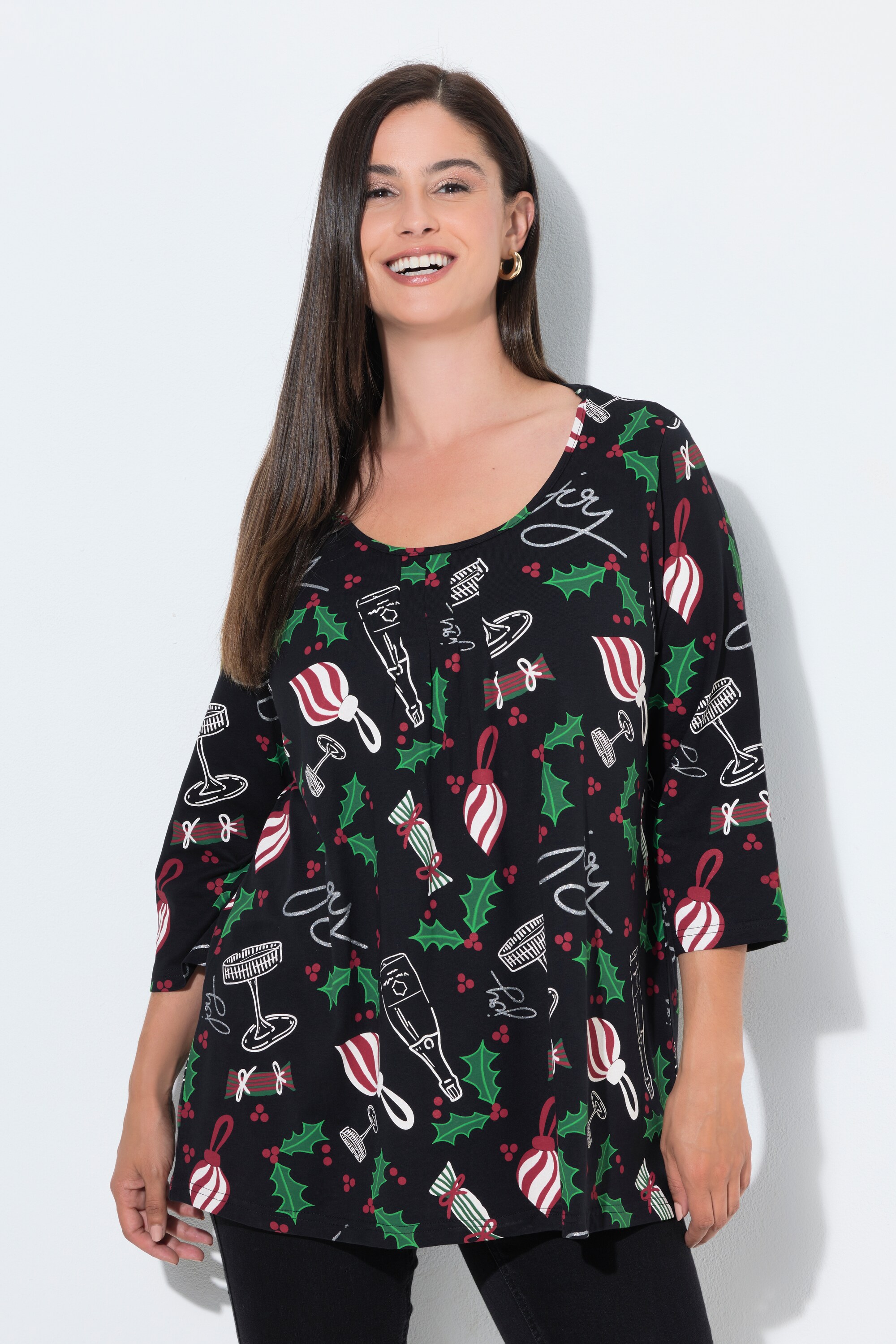 T-shirt de Noël, coupe évasée, ULLA POPKEN