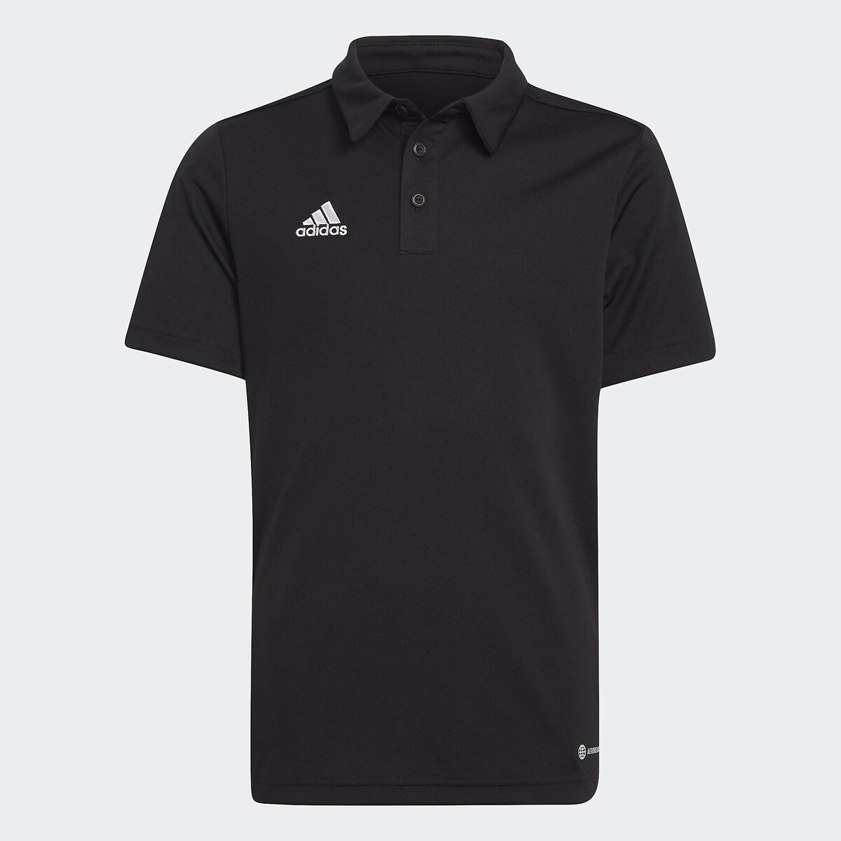 Embroidered logo polo shirt with short sleeves, black, Adidas ...