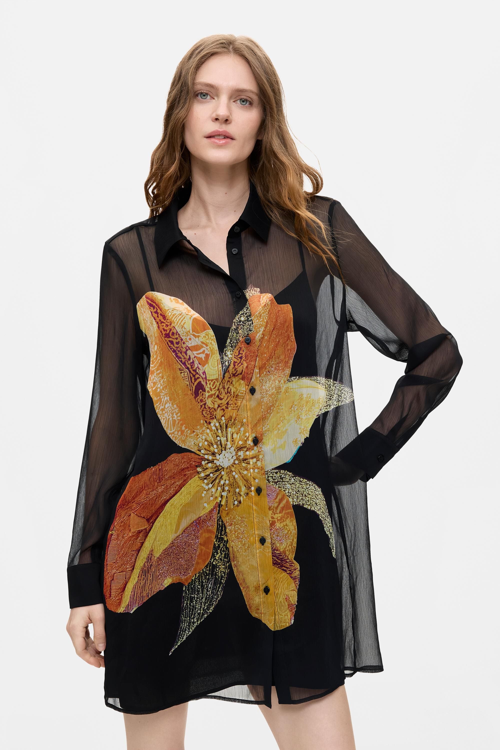 Robe imprimée à fleurs, DESIGUAL